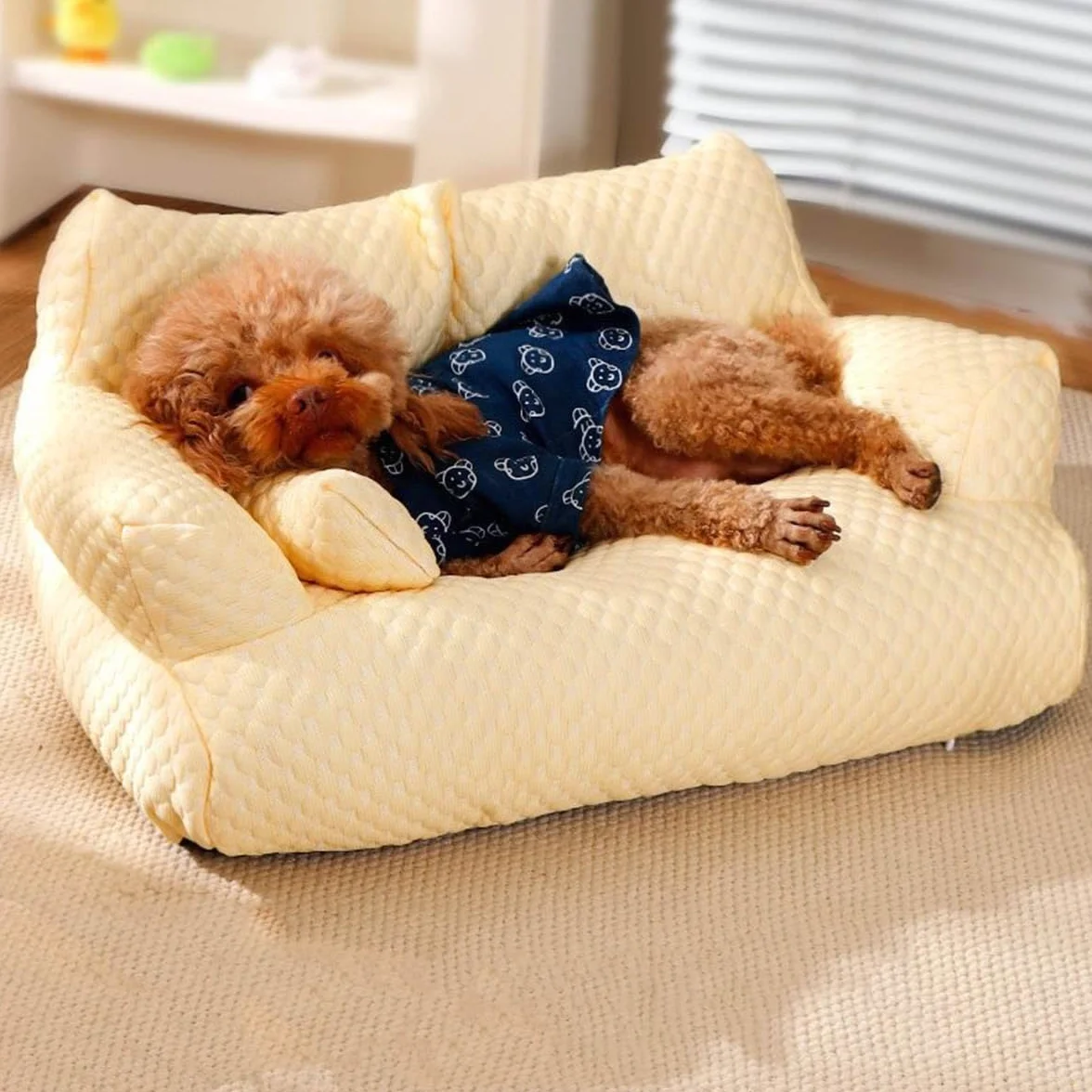 Divano letto for cani lavabile e traspirante, lettino for animali domestici rinfrescante in seta di ghiaccio, divano letto estivo in seta di ghiaccio fresco for animali domestici, lettino for animali