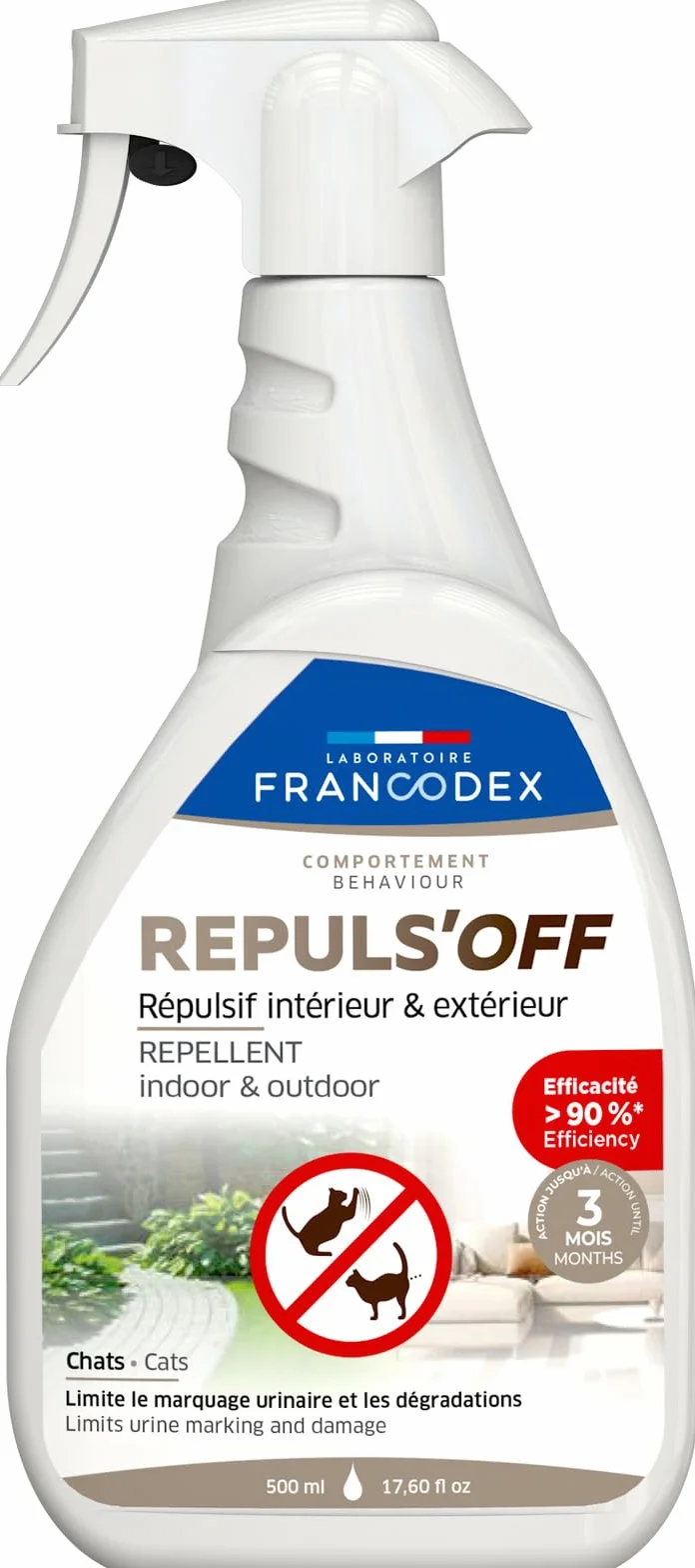 Francodex - Repulsoff Interieur & Exterieur Cat 500 ml - Spray 500 ml
