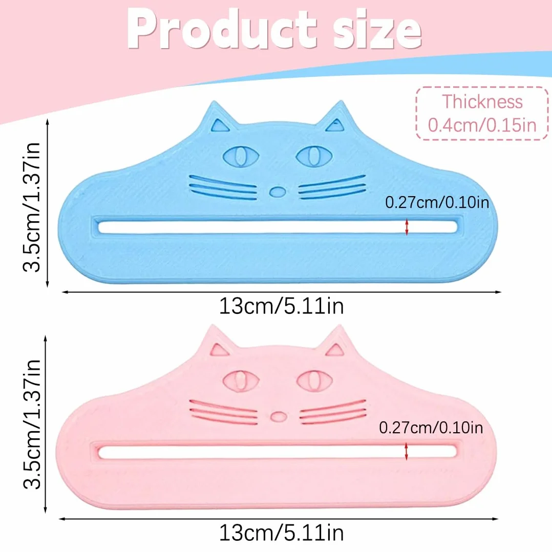 2 Pezzi Distributore Di Snack Spremitore Di Cibo Per Animali Domestici In Plastica Per Snack Per Animali Domestici, Casa, Viaggio, Campeggio, Rifugi Blu E Rosa 13X3.5 Cm