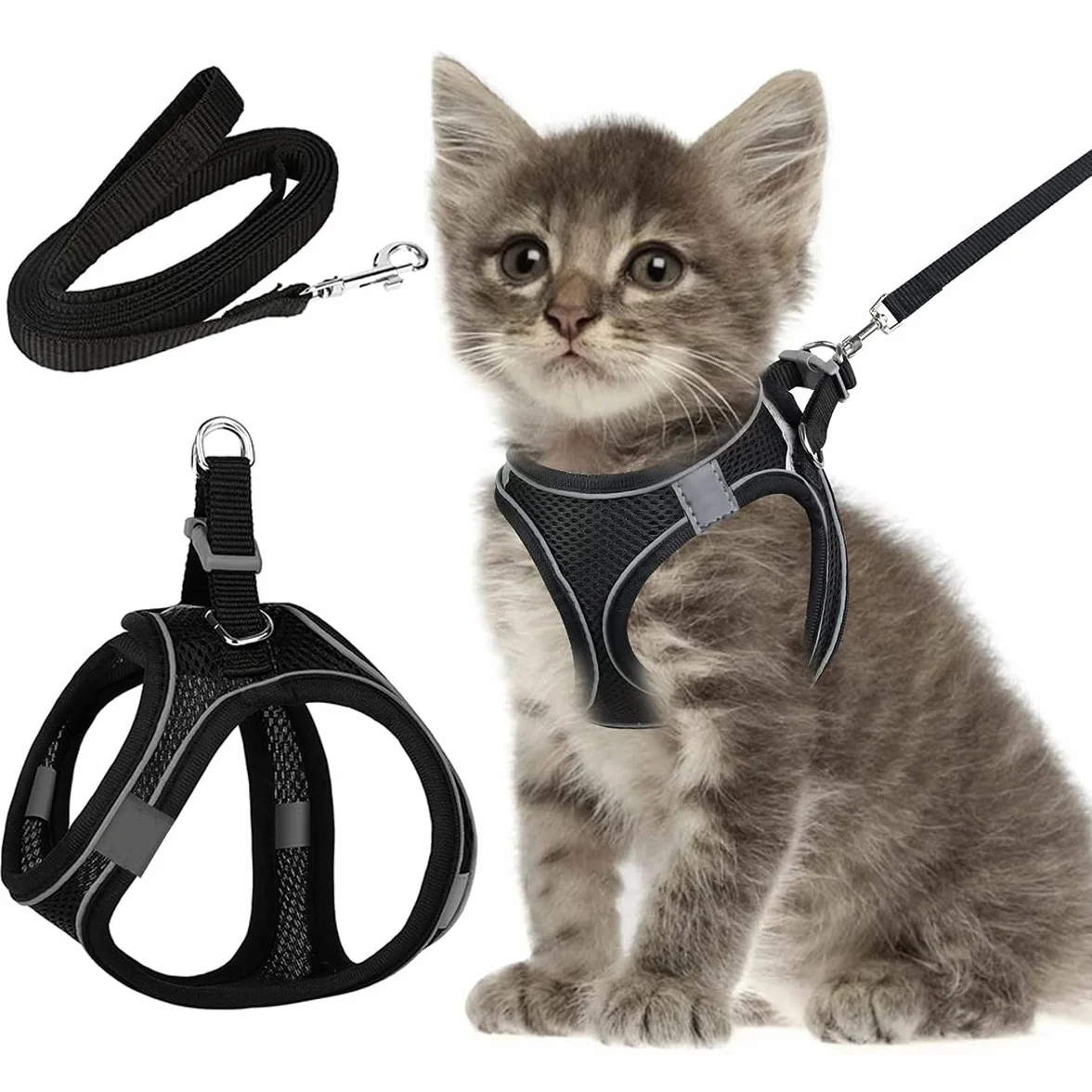 Pettorina Gatto Antifuga con Guinzaglio Allungabile XXS
