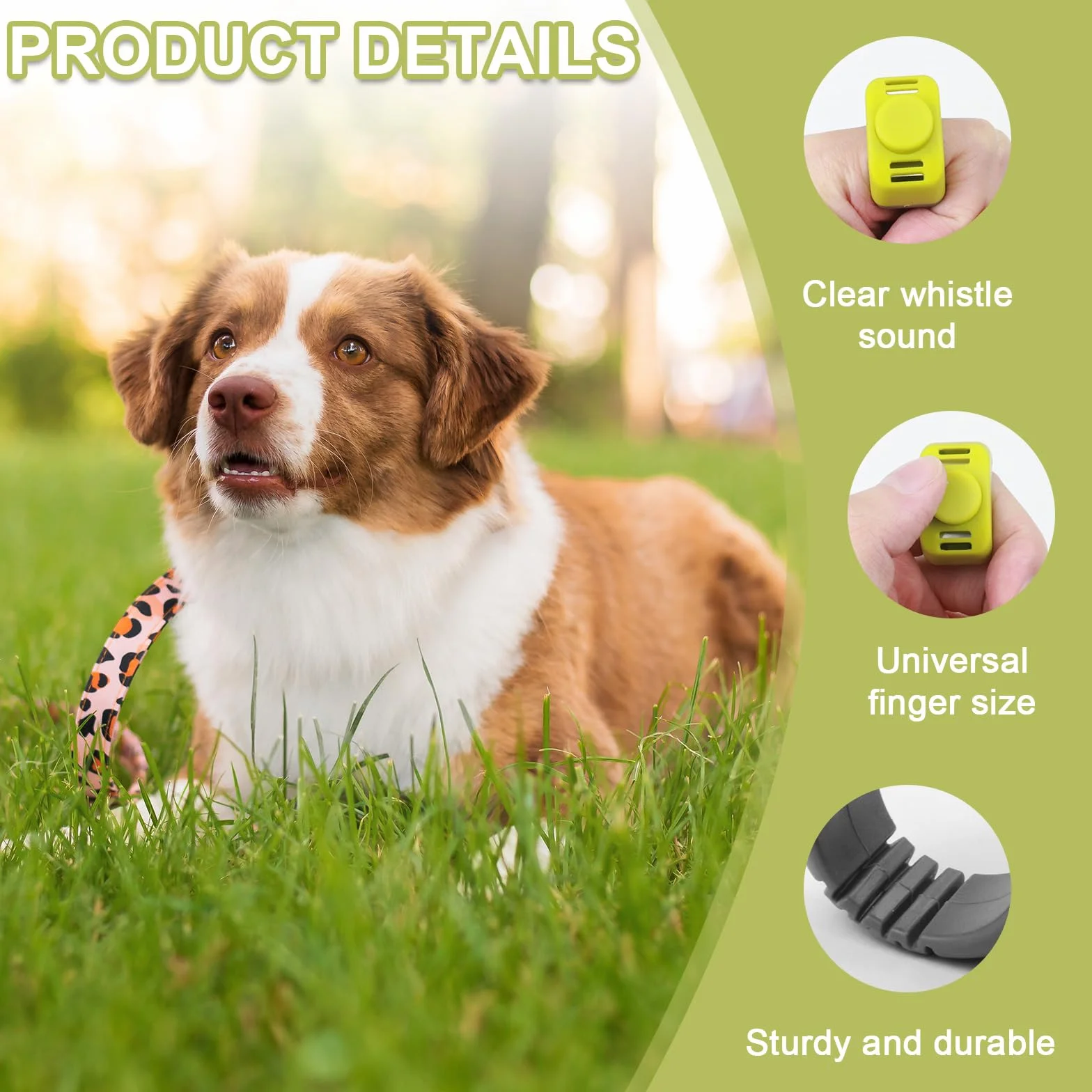 Set da 4 Clicker per Cani 19 mm & 21 mm, Clicker per Cani e Gatti con Anello per Dita, Accessorio per Addestramento, Set Clicker per Cani, Gatti e Cavalli, Clicker Pratico e Compatto