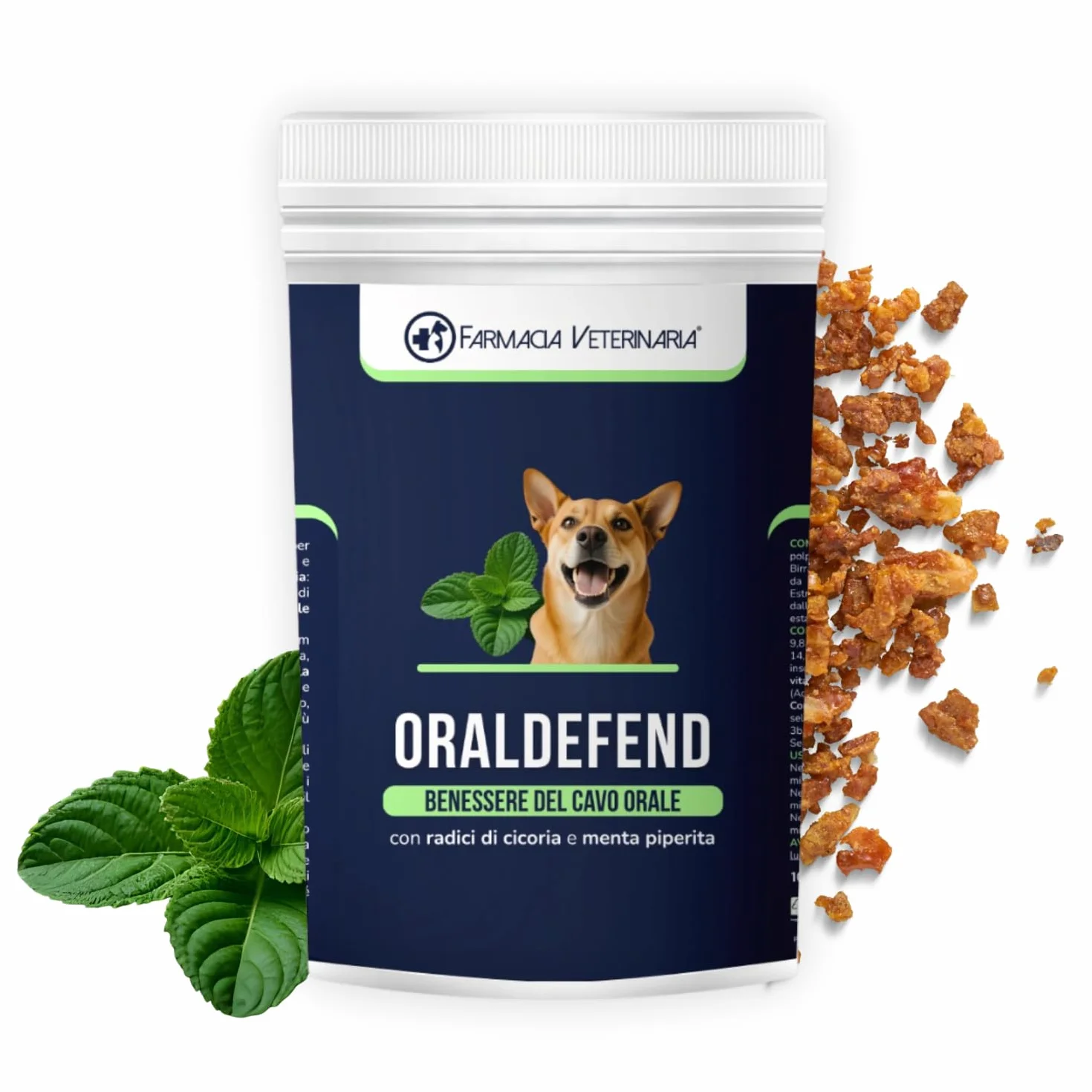 Farmacia Veterinaria Oraldefend Dentifricio per Cani Polvere Pulizia Denti 100g Anti Tartaro Alitosi