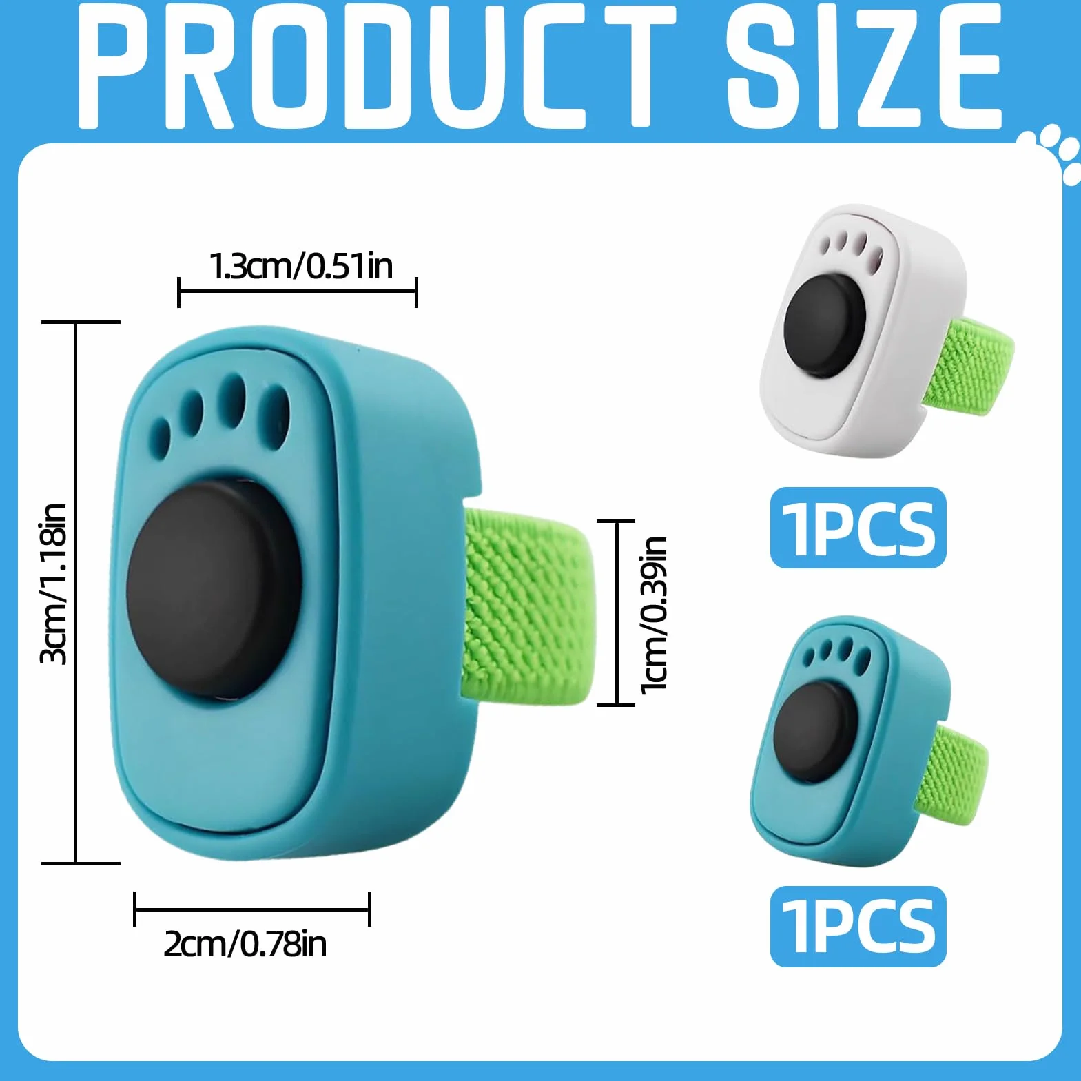 Dongcill Set da 2 Clicker per Cani,Mini Clicker per L'addestramento degli Animali Domestici,con Anello per Dita,Accessorio per Addestramento,per Cane,Gatto,Cavallo (Bianco)
