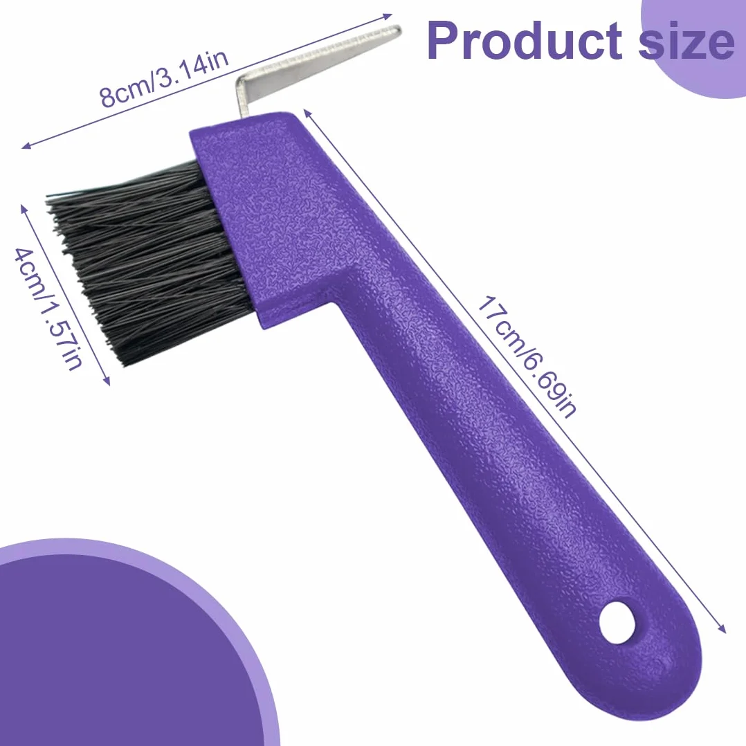 2 pcs Raschietto per zoccoli di cavalli, capre e asini, con spazzola estremamente stabile e impugnatura ergonomica, Colore casuale