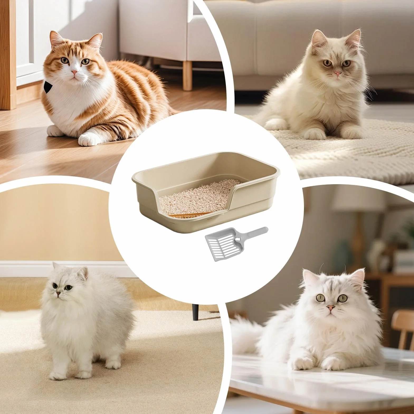 Lettiera Per Gatti - Semi-Chiusa Facile Da Pulire Con - Grande Lettiera Con Protezione Dagli Schizzi - Per Controllo Odori Gattini Anziani Dormitorio Appartamento Casa Hotel Fattoria Balcone