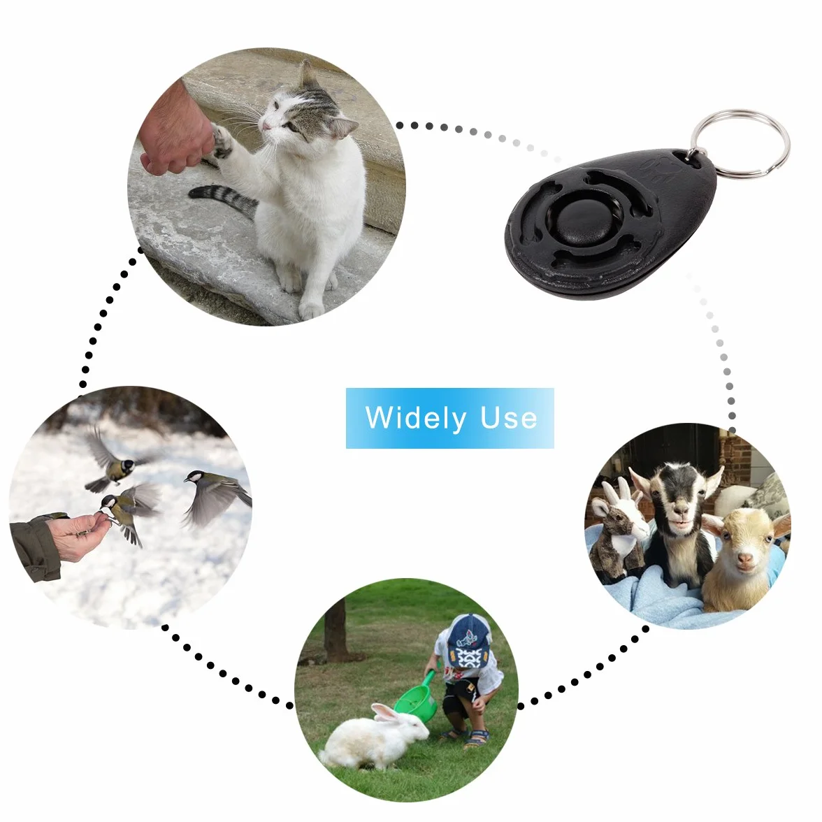 Diyife Clicker per Cani, [4 PCS, Multicolore][Nuova Versione] Clicker Addestramento Cani Formazione Clicker con Cinturino da Polso per Cane,Gatto,Cavallo,ECC.