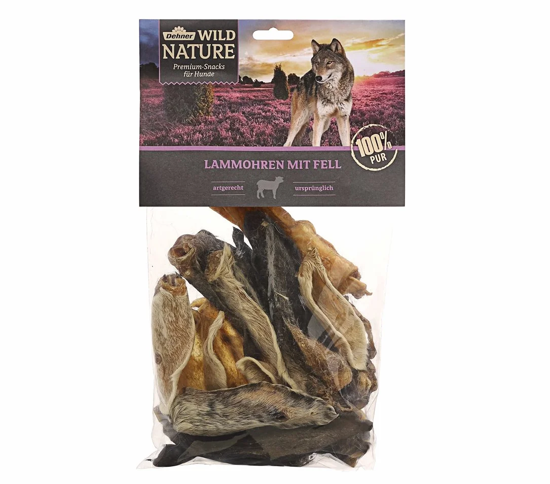 Dehner Wild Nature - Snack per Cani, Senza glutine, Senza Cereali, Snack da Masticare per Cani sensibili alla nutrizione, 200 g