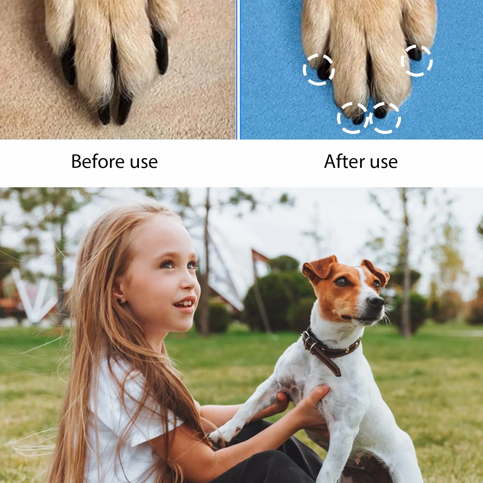 Tiragraffi multifunzione per cani: tiragraffi per cani con addestratore clicker e 2 fogli di ricambio di carta vetrata per cani e animali domestici Care Sanding