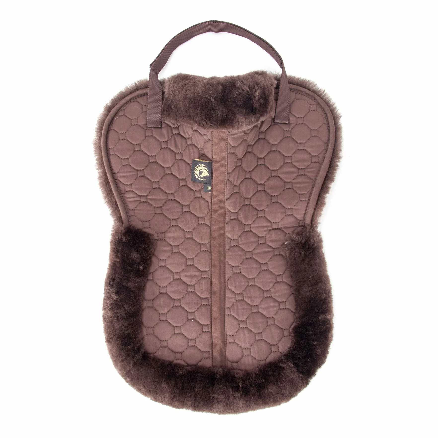 Lambskin Half pad - Cuscino da sella in pelliccia di agnello Marrone (M)