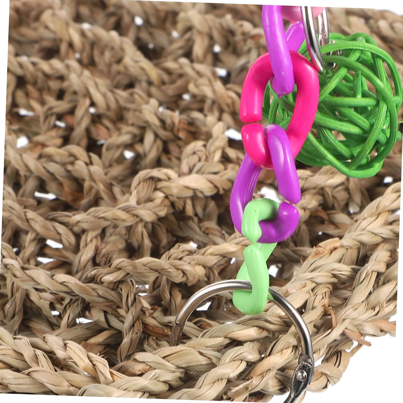 Altalena Giocattolo per Pappagalli Sospesa da Arrampicata | Fibre Naturali e Legno, Decorativa e Creativa, per Piccoli Animali e Parrocchetto