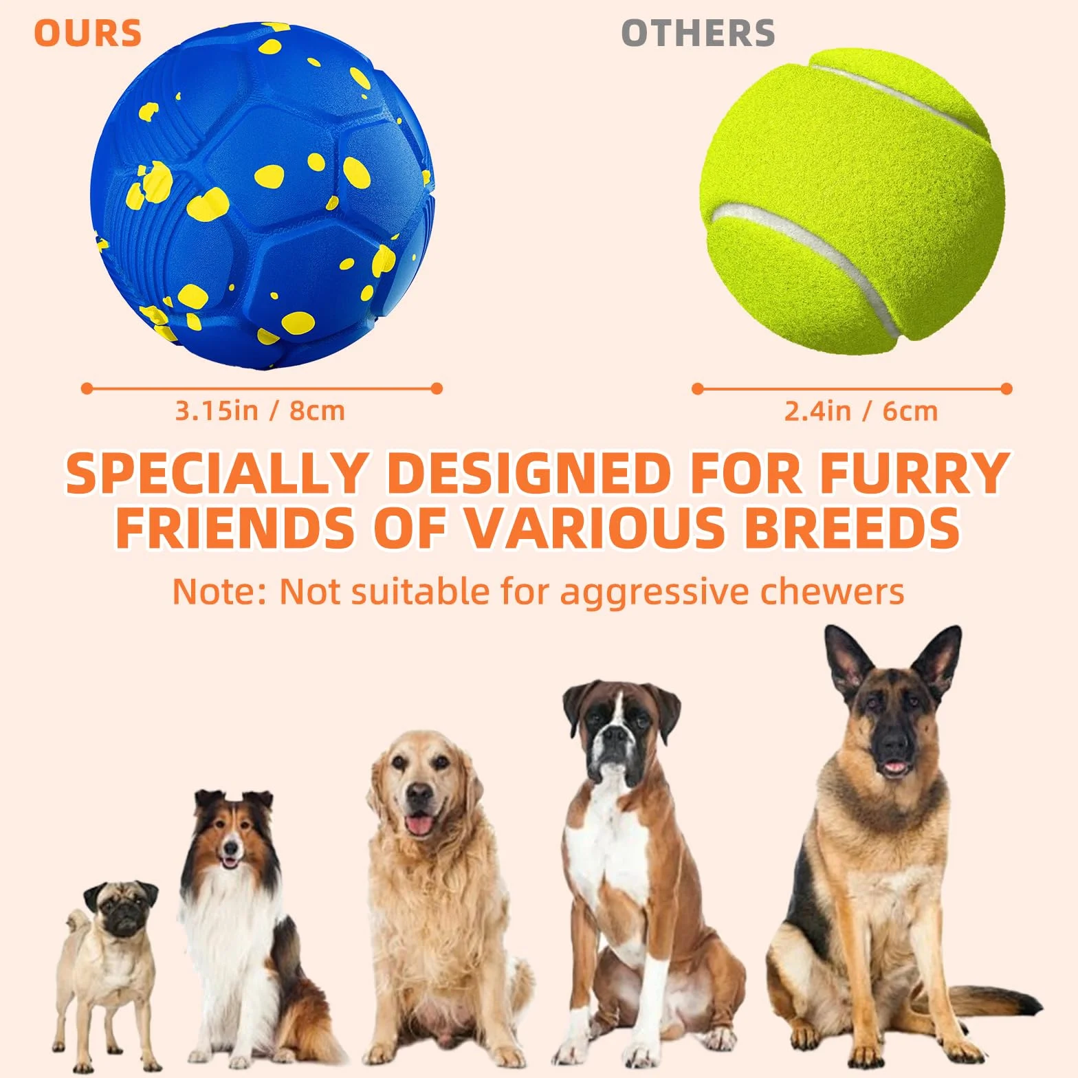Pallina Interattiva per Cani, Giochi per Cani Che Si Muove da Sola, Palla Gioco Cane Interattivi Intelligenti, Dog Ball con 3 Modalità, Palla Rimbalzante per Cane di Taglia Grande e Media (Blu)