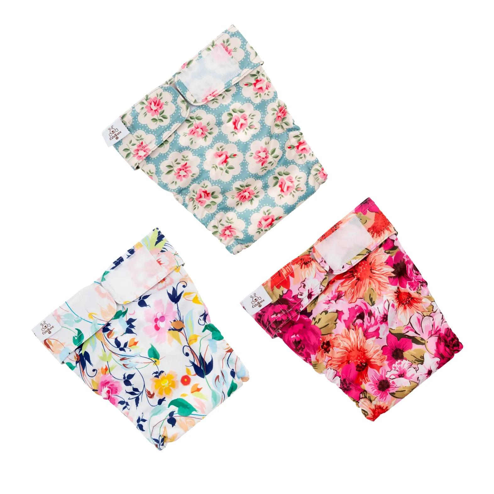CuteBone Pannolini lavabili per cani Confezione da 3 pantaloni da addestramento per cuccioli per cani con coda agganciata WWD02XL-IT