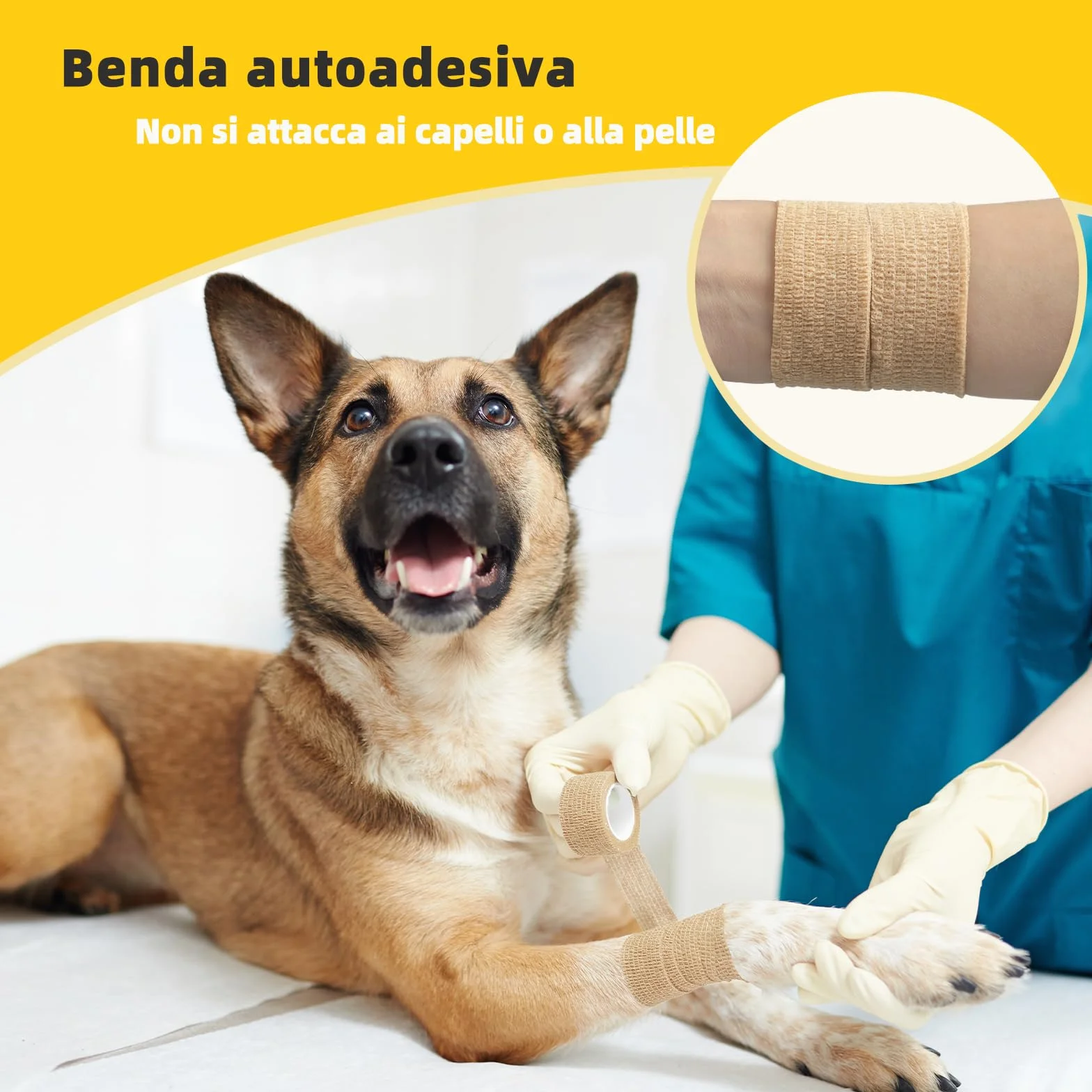 Fascia Coesiva Autoadesiva per Rugby, Sport (2,5 cm x 4,5 m),Self Bendaggio Adesivo (Confezione da 8)