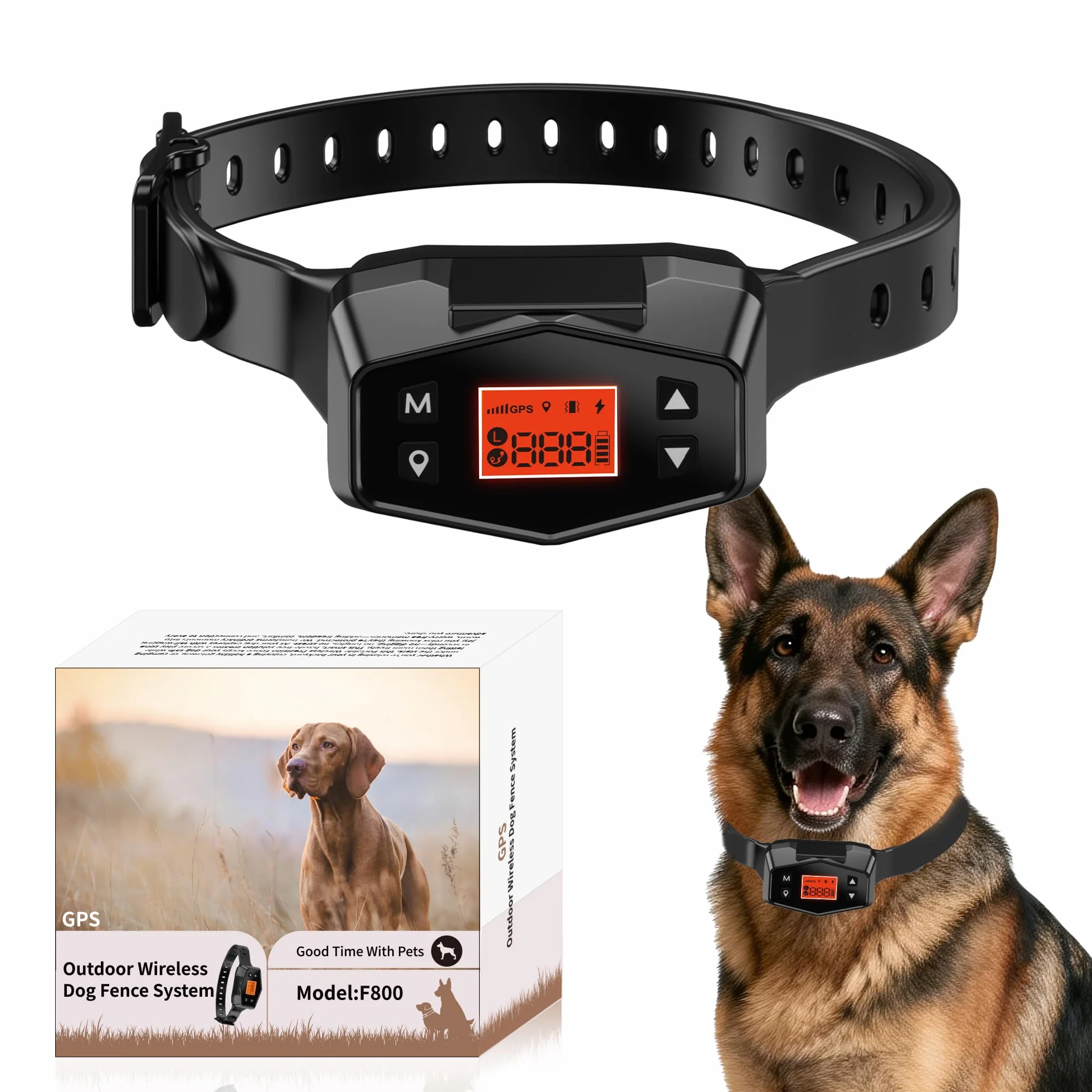 Recinzione senza fili per cani IPX7 impermeabile con collare GPS