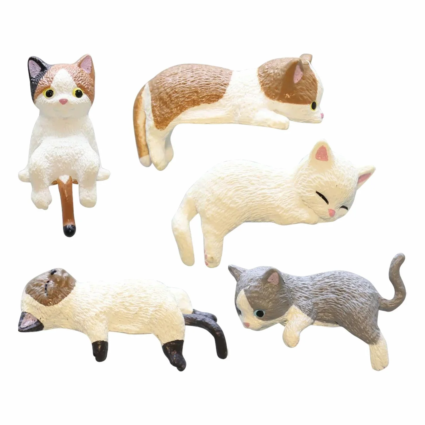 Mini Ornamenti Per Gatti 5 Pezzi, Decorazioni Per Schermi Di Piccole Auto, Ornamenti Per Mini Animali Carini