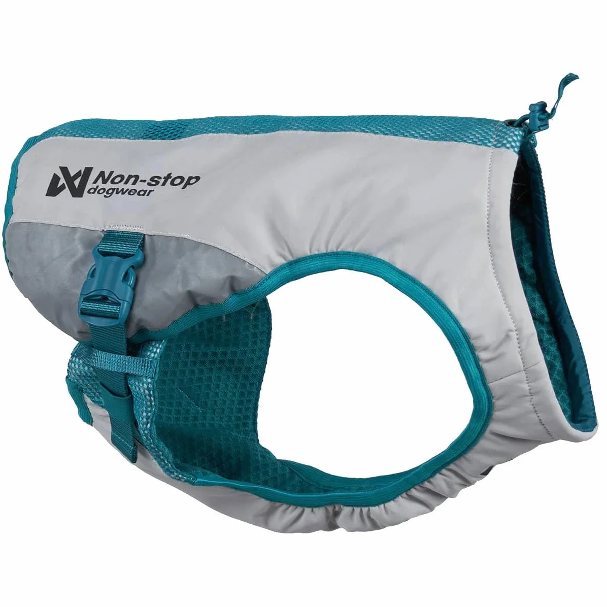 Non-Stop Dogwear Gilet rinfrescante per cani, grigio chiaro/verde acqua (M)