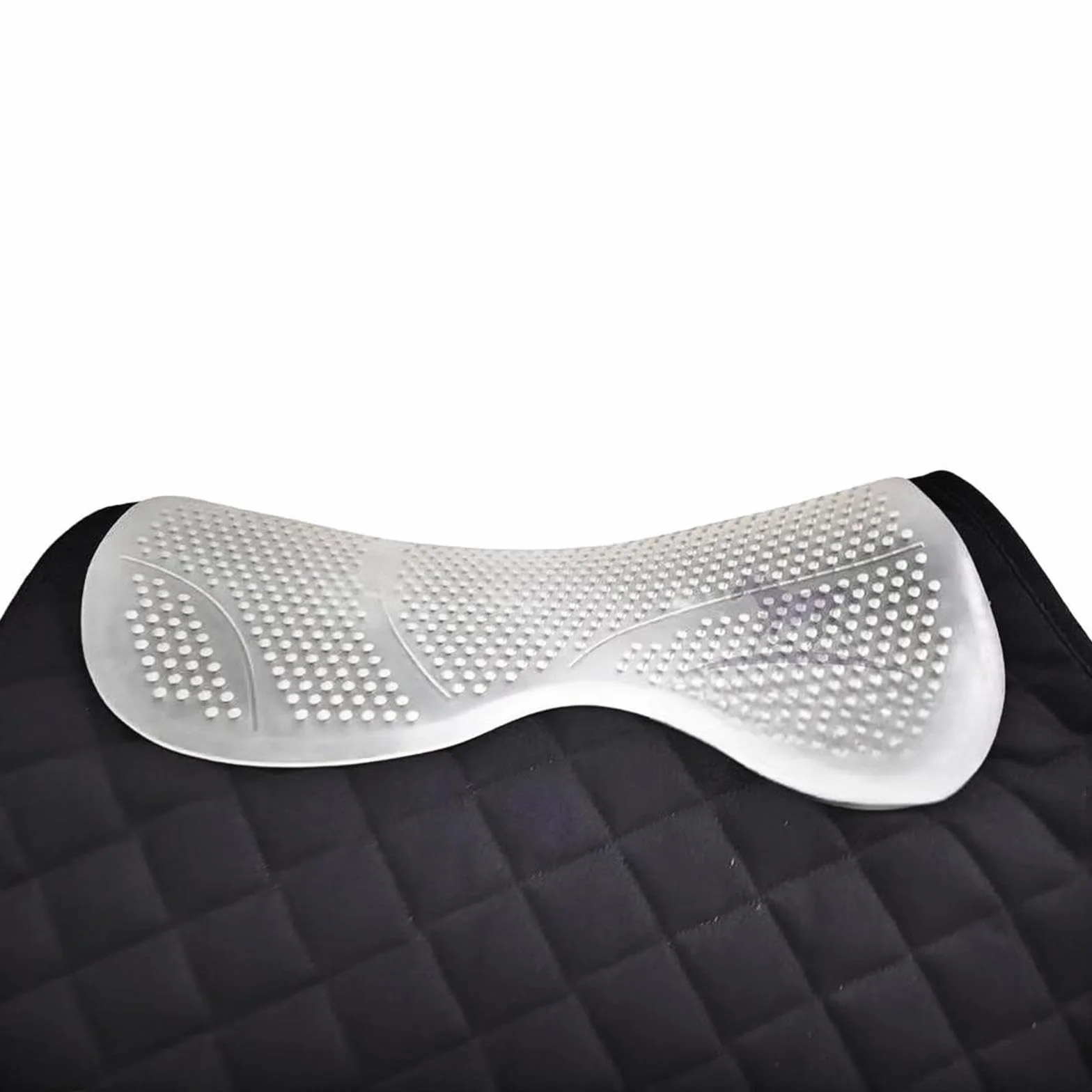 harayaa Sottosella Cavallo Ammortizzante in Gel Silicone Pad Antiscivolo Equitazione Traspirabilità Elevata per Passeggiate Trail Universale per Selle, Bianco Chiaro