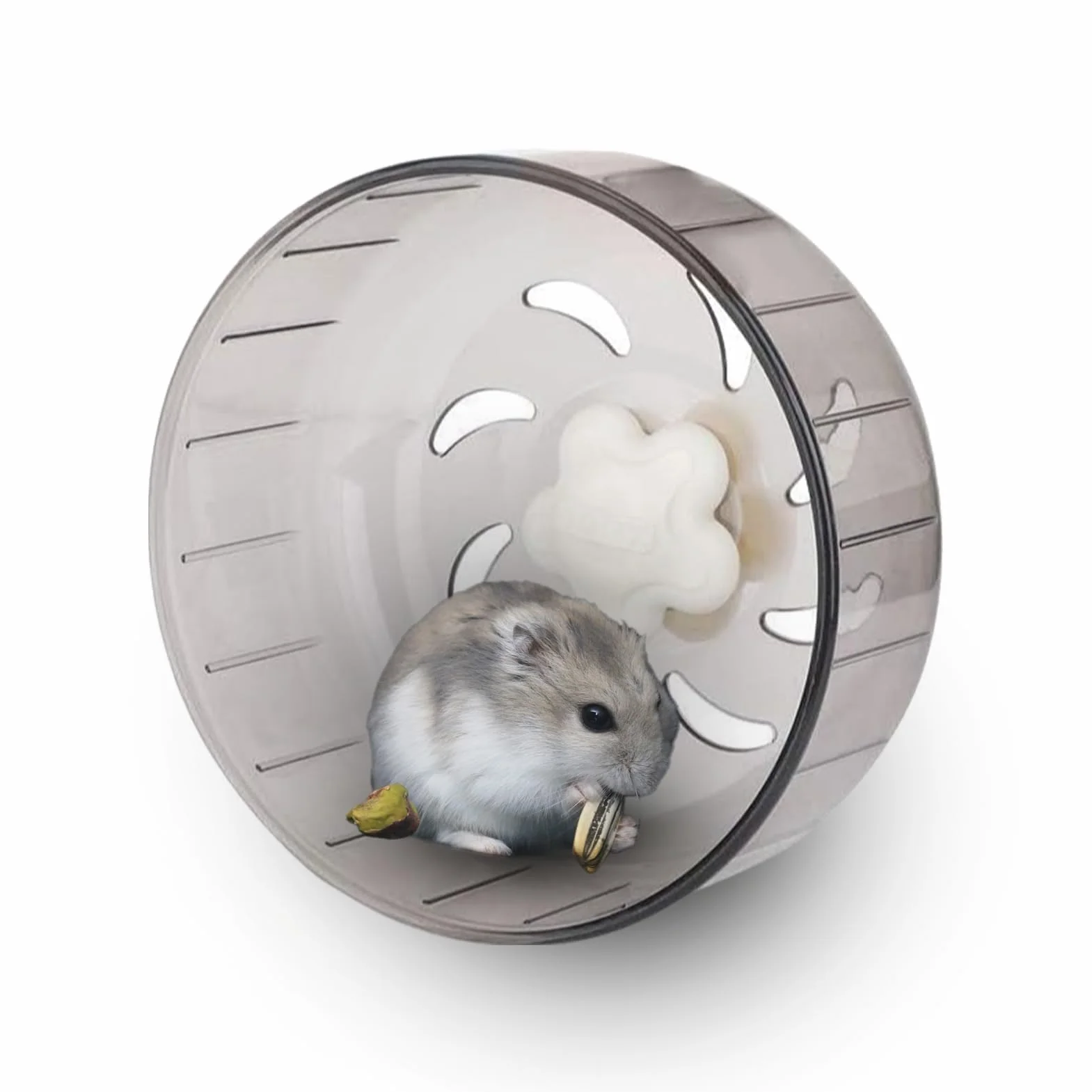 Ruota da Corsa per Criceti, 13 cm Silenziosa Ruota da Corsa Trasparente Ruota per Esercizi per Criceti, Gerbilli, Topi e Altri Piccoli Animali da Compagnia