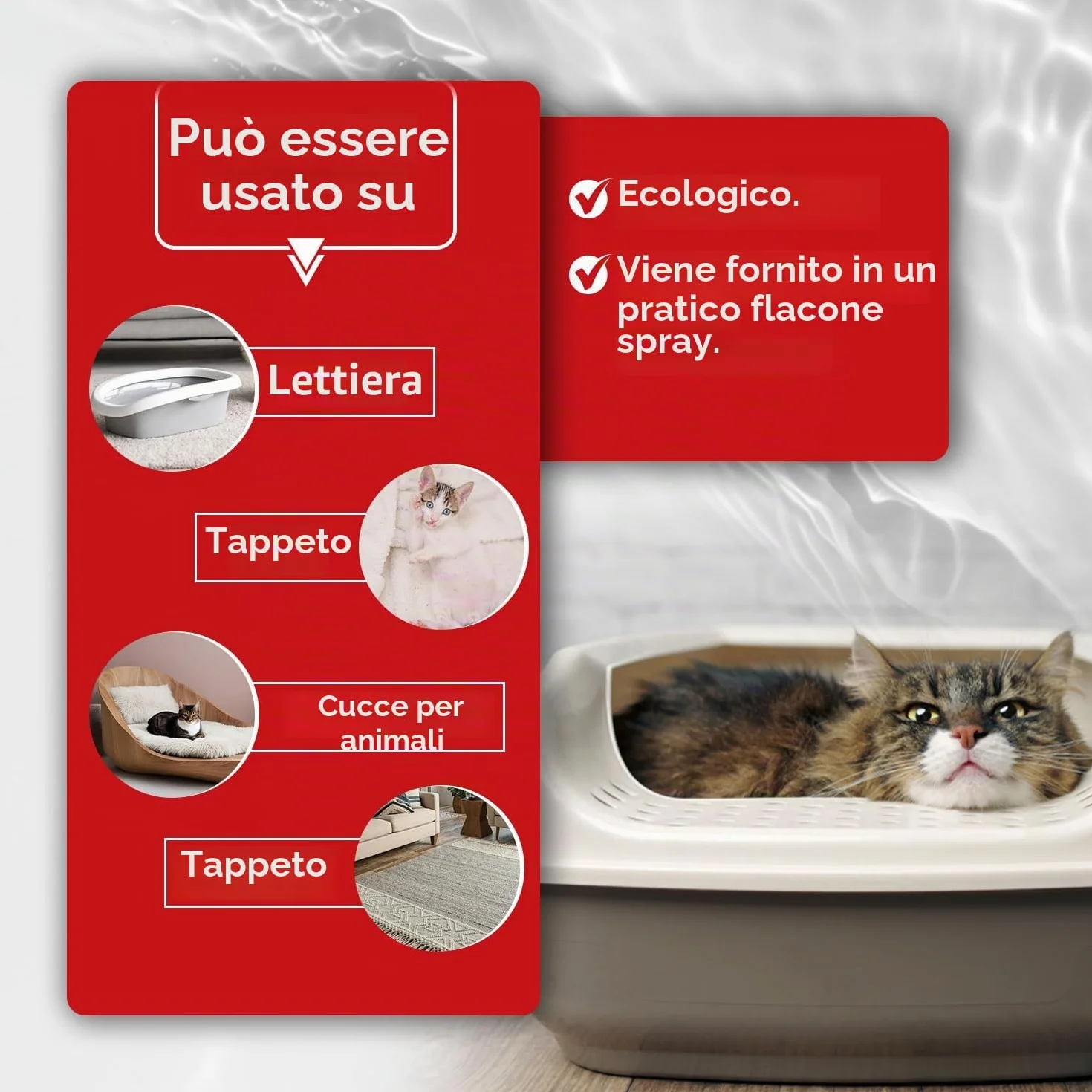 Simple Solution Eliminatore di odori per lettiere per Gatti con Pulizia enzimatica, 500 ml