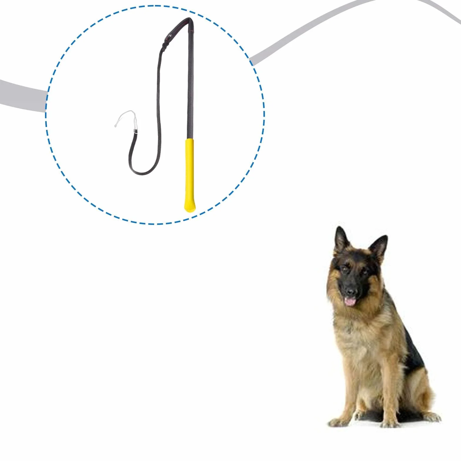 Frusta per addestramento Cani, Frusta per obbedienza, Portatile Resistente all'Usura, per disciplina, Strumento di addestramento comportamentale, Nero Giallo
