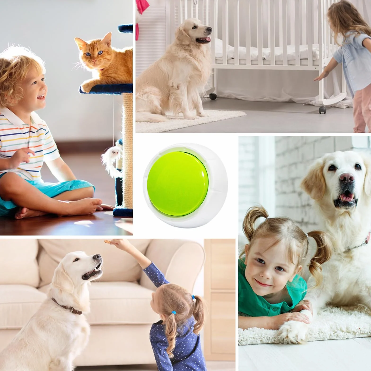 Pulsanti parlanti per cani, pulsanti parlanti per cani - Pulsante di registrazione vocale per l'addestramento del cane | Forniture interattive per animali domestici con registrazione e