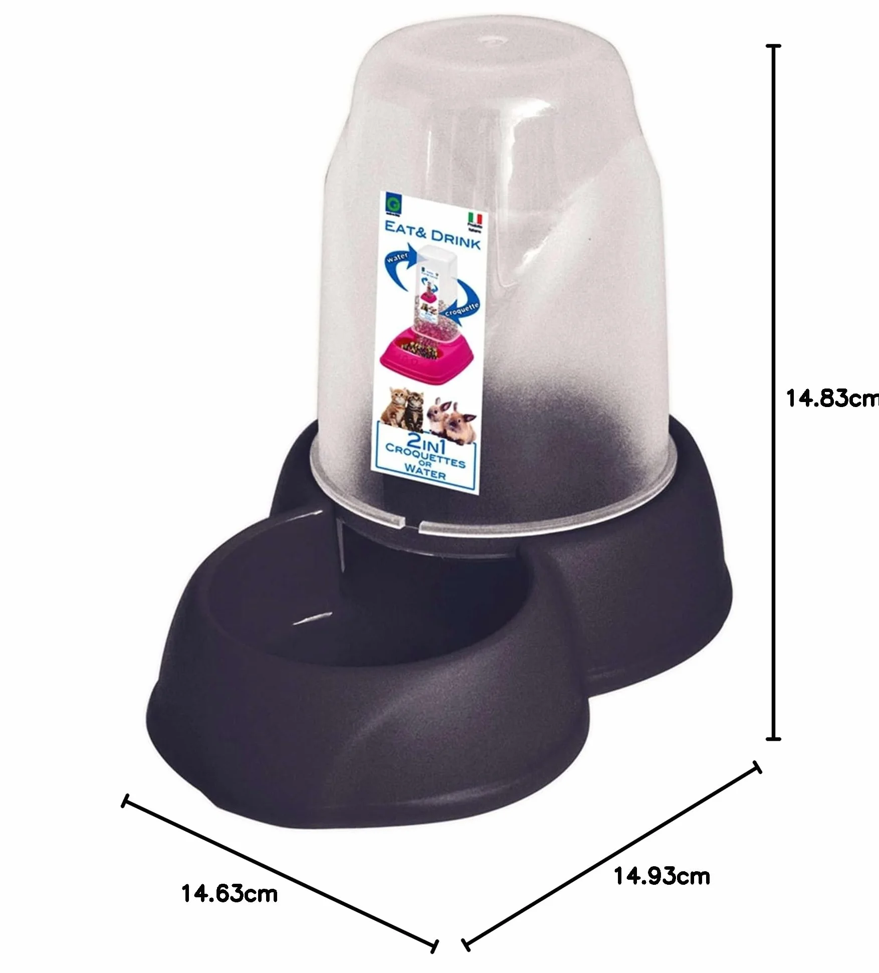 GP GP10089 Tenda antiscivolo con mangiatoia e abbeveratoio medio