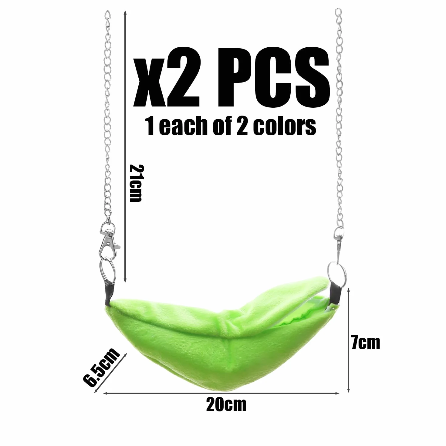 2 Pezzi Letto di Criceto A Forma di Banana, Amaca Sospesa, Letto per Animali Domestici Caldi, Letto per Animali Domestici Creativi, Forniture per Animali Domestici.