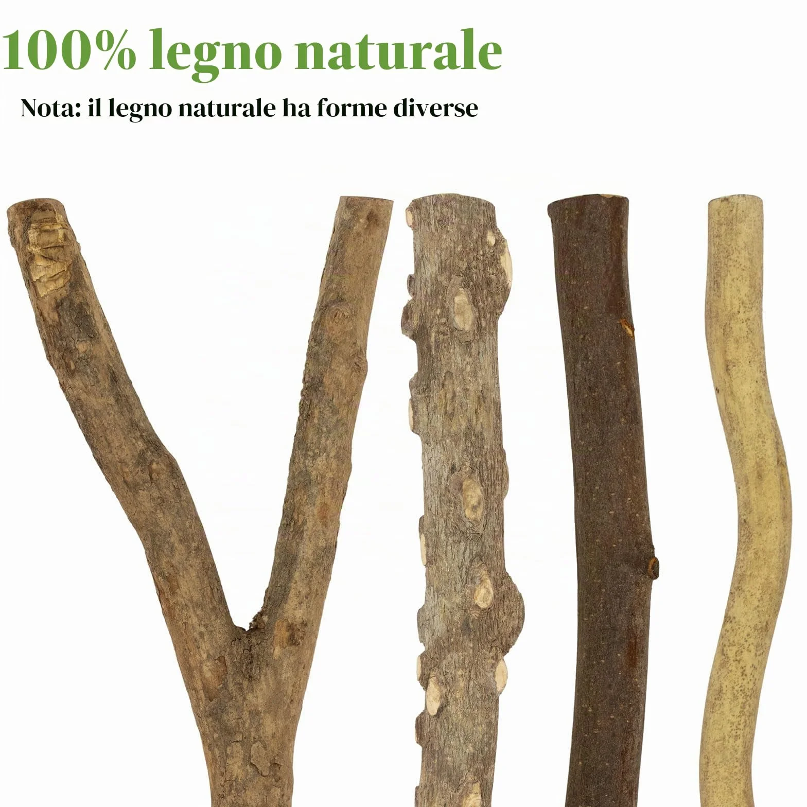 4 Pz Posatoi per Uccelli, Posatoi in Legno, Ramo D'uva Naturale Giocattolo per Pappagalli per Uccelli, Trespolo Posatoio Supporti per Uccelli in Legno Naturale per Piccolo Medi Pappagalli