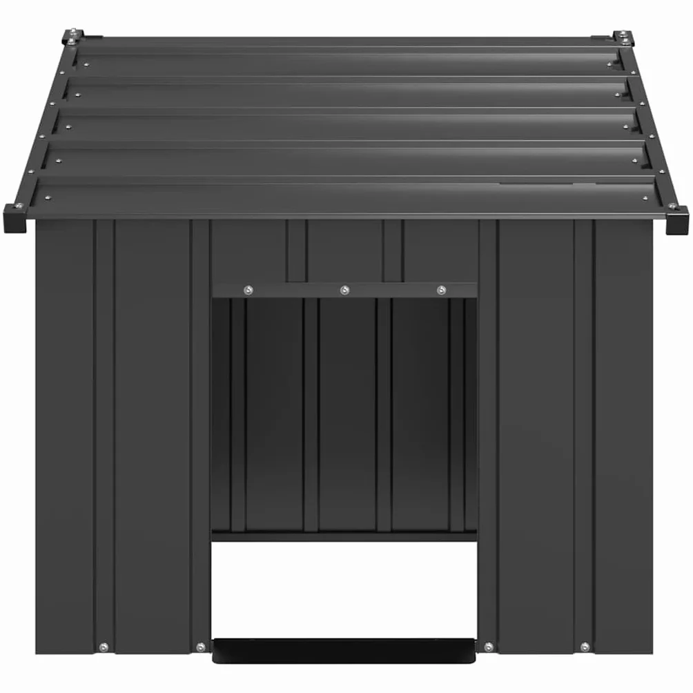 Gabbia per Cani, Box per Cani da Esterno, Box per Cani, Recinto per Cani, Gabbia Cani con Tetto 83x130x85cm Acciaio Zincato