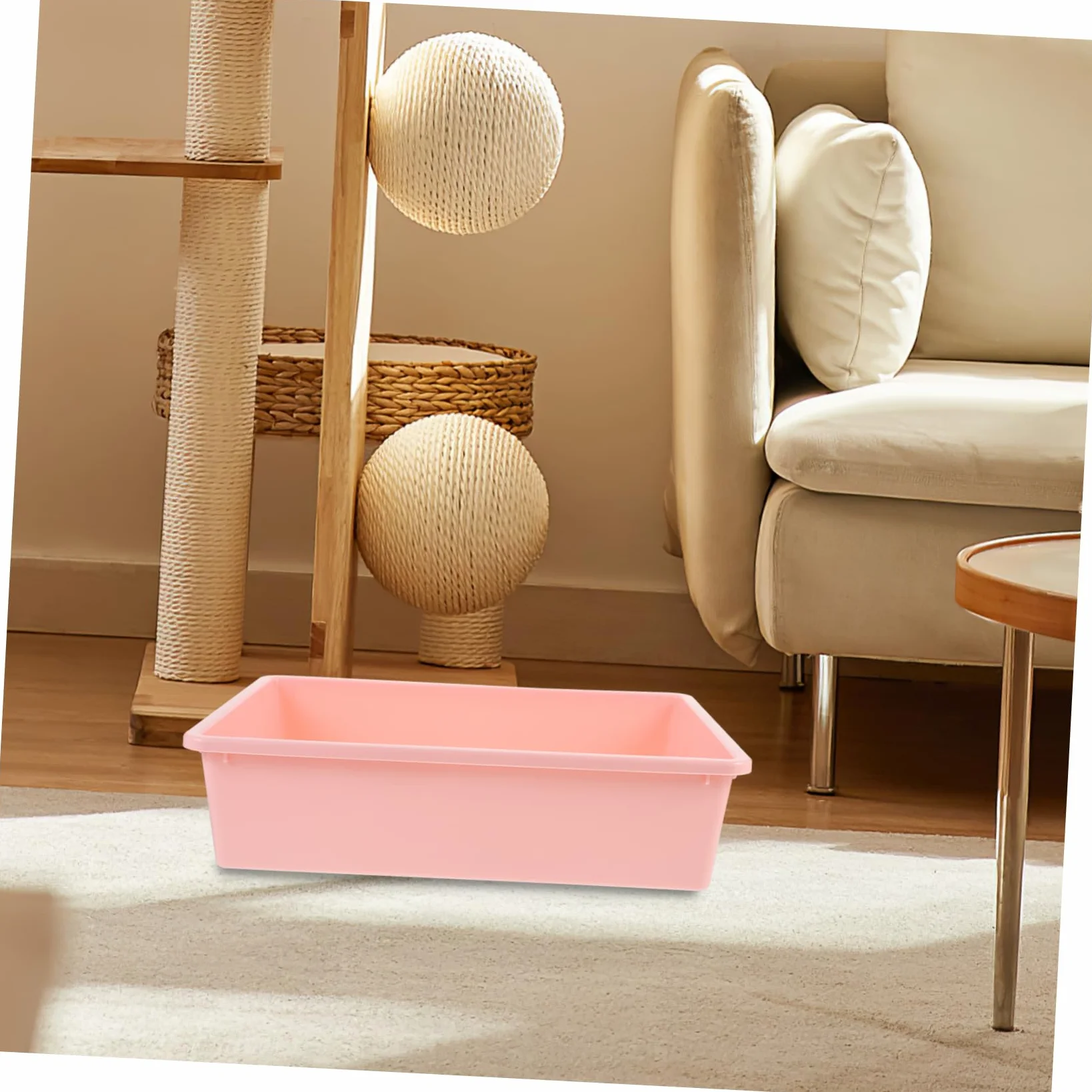 Beavorty 1set Lettiera Per Con Design e Resistente Per Mantenere La Colore Rosa Compatte