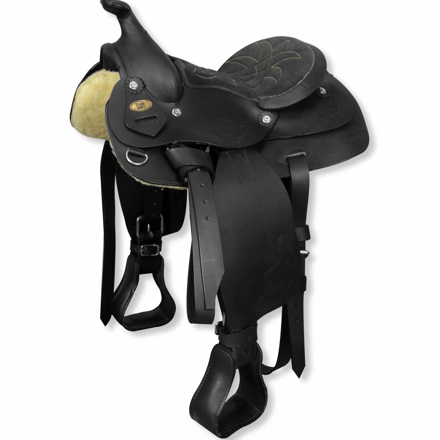 Silver Horse Sella Pony Western Montana Nero 13” = 33 cm