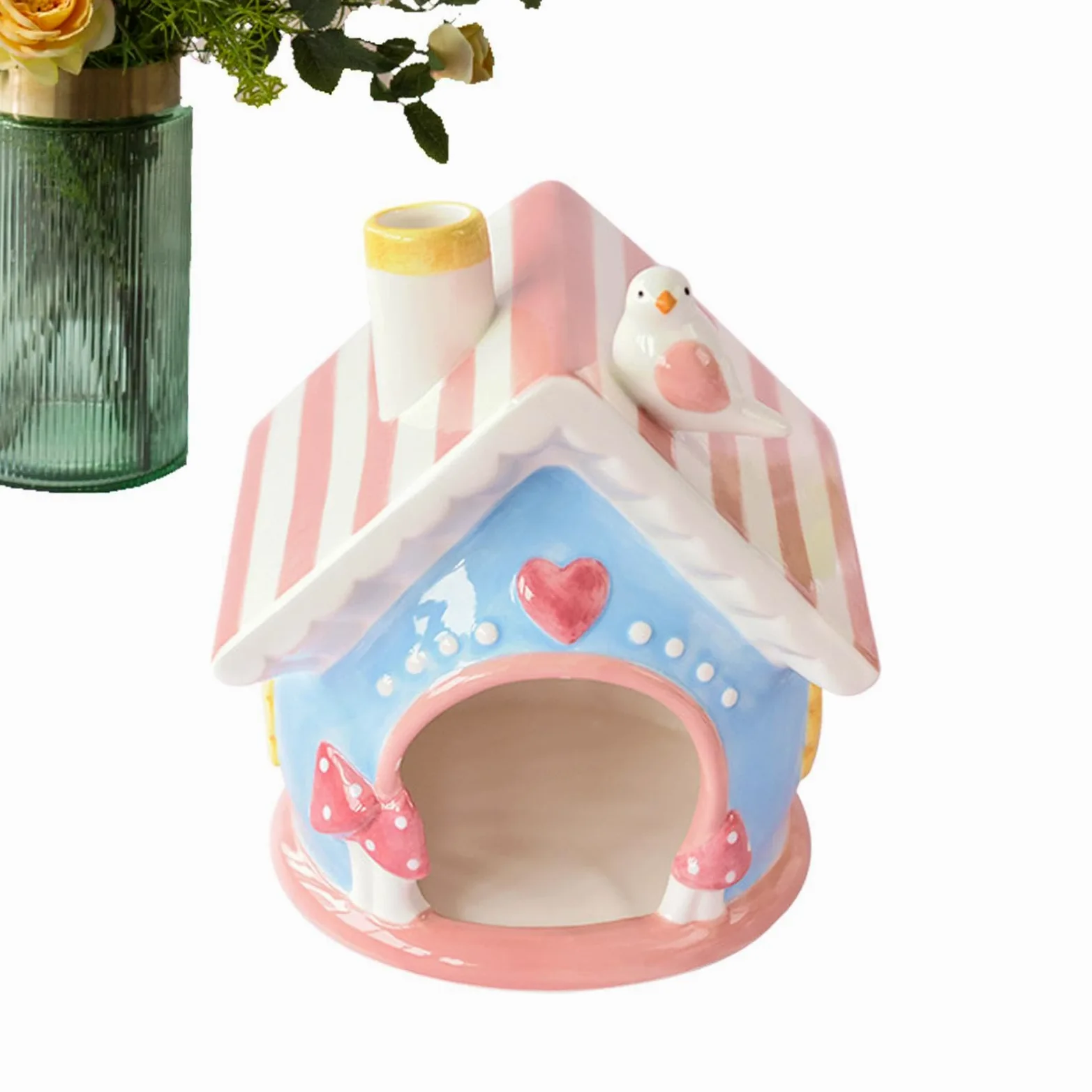 Rifugi Per Criceti Nascondigli Per Animali,Capanna Cincillà E Casa Gerbillo | Ceramica Casette E Gabbia Per Criceti Gerbilli Topi Furetti Cincillà Conigli Per Interno