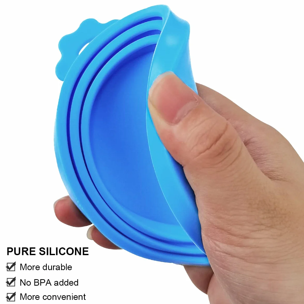 4 Pezzi Coperture per Lattine per Animali, Ucoperchi Universali in Silicone per Barattoli di Latta per Cani e Gatti Coperchi con 2 Cucchiai per la Conservazione del Cibo per Cane e Gatto