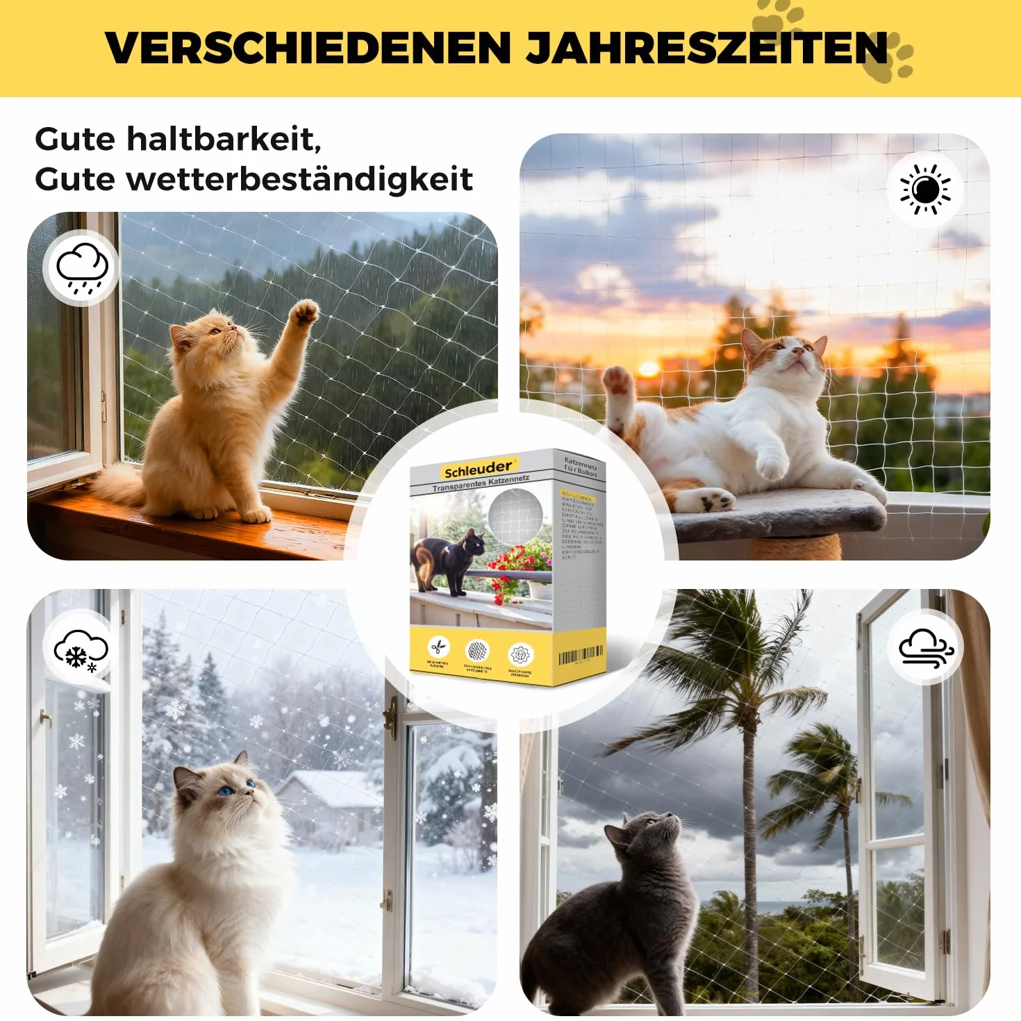Rete Gatti Trasparente 5x 5m, Rete Anti Uccelli, Rete Anti piccioni, Rete per Gatti, per Tessitura Rete Gatto,Rete per Balcone Esterno,Rete Nylon, Rete da Giardino,Rete Trasparente per balconi