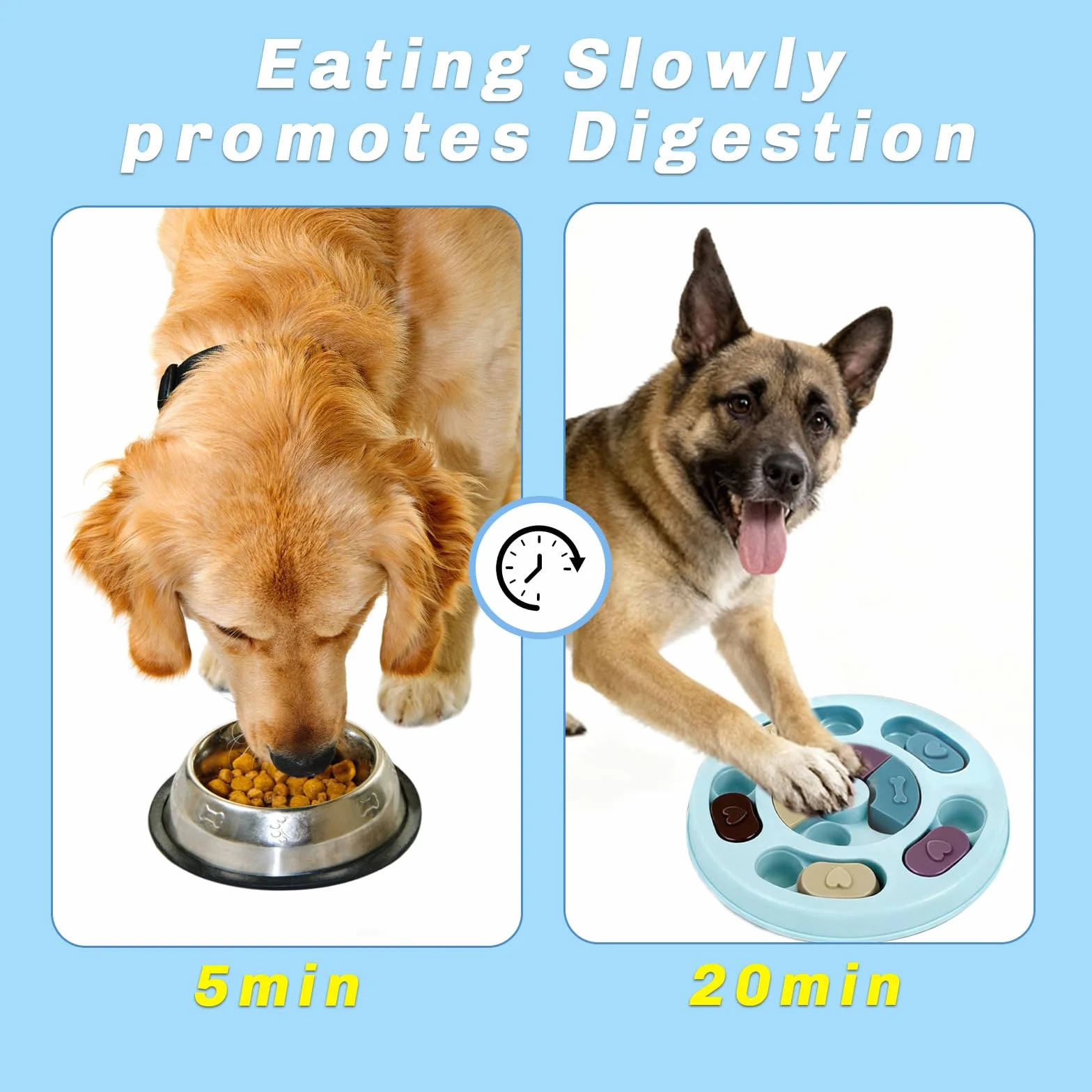 Gioco Interattivo per Cani,Giochi Educativi per Cani,Giochi Interattivi per Canis,Treat Dispenser Giocattolo Interattivo per l'allenamento del QI e I'arricchimento Mentale, Per Premi,Addestram