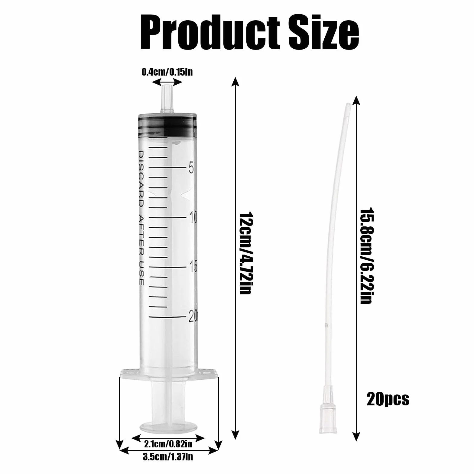 Spruzzatore di alimentazione per uccelli, 1 pezzo, con 20 tubi, sterile per animali domestici, per piccoli animali, gattini, cuccioli, Scientific Industrial Labs (B)