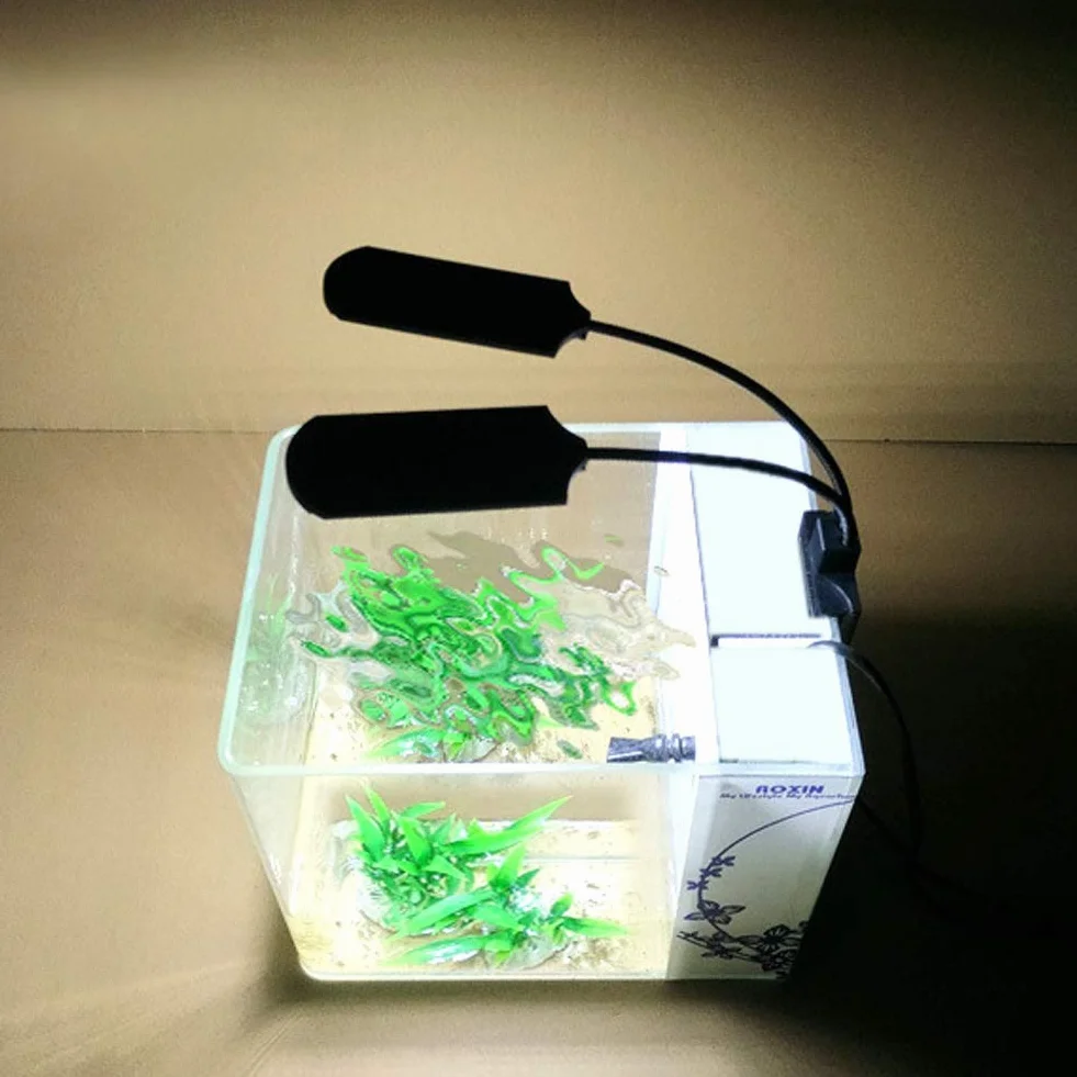 Luce per Acquario, Design con Fibbia Lampada a Doppia Testa dal Design Aperto per lampade da Tavolo temporanee per Illuminazione Interna