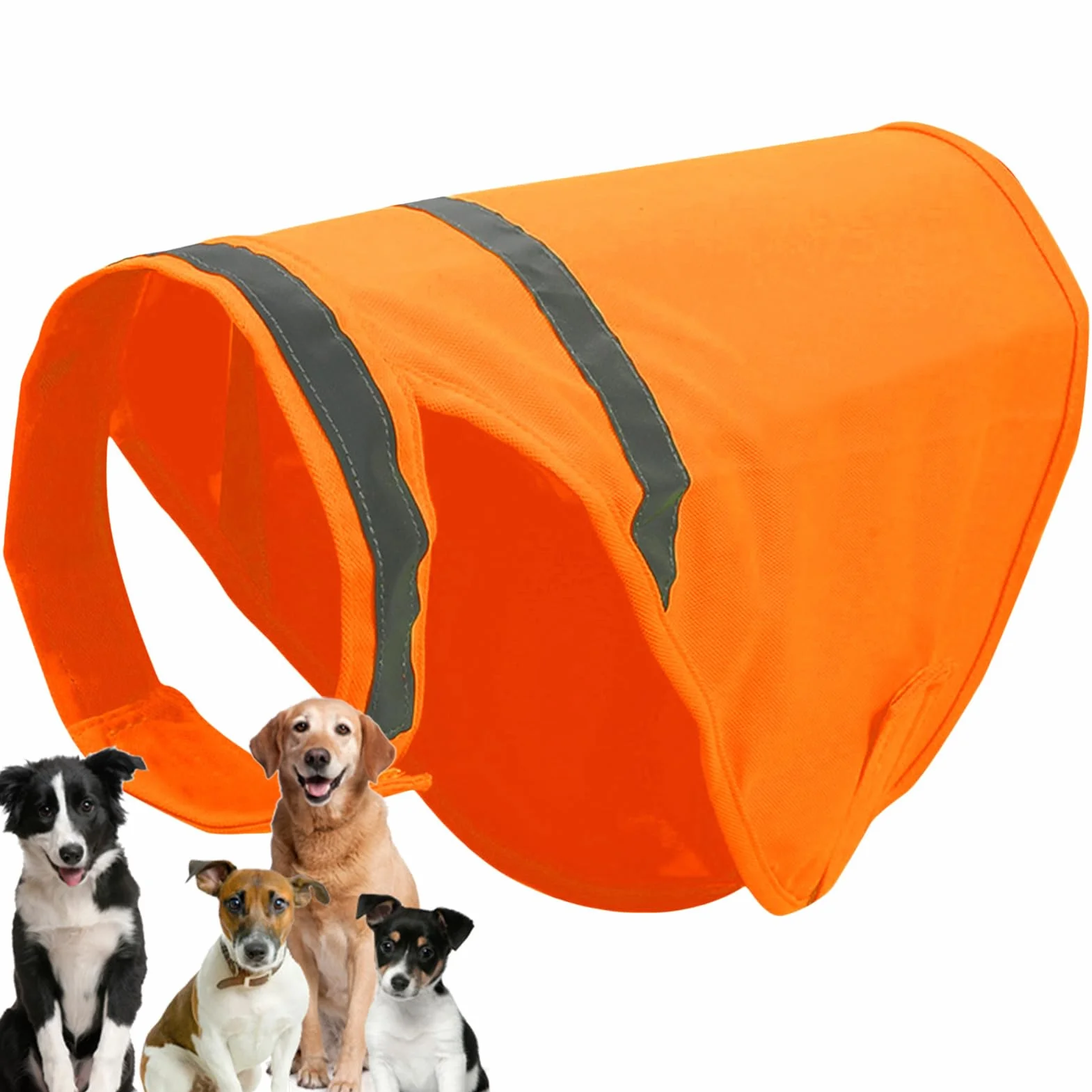 Gilet riflettente per cani,Gilet arancione fluorescente per cani di visibilità per riflettente e traspirante - Forniture per animali domestici comode e leggere per attività all'aperto, cacc