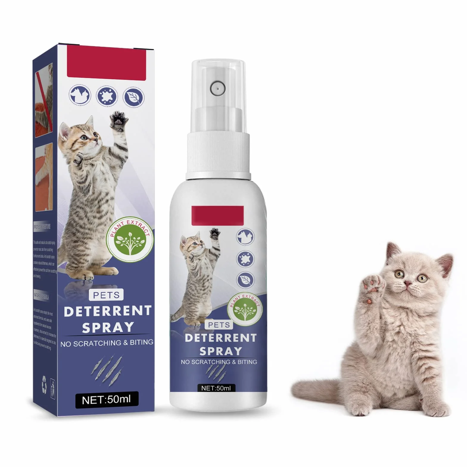 Spray AntiGraffio,Spray AntiGraffio Gatto,Spray AntiGraffio Gatti Divano,Protegge i Mobili,Spray Addestrativo per Allenare Il Comportamento degli Animali Domestici,50 ML