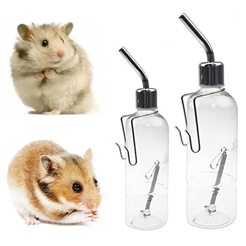 Piccolo abbeveratoio per gabbia di animali, Durevole bevitore di criceti Piccolo portabottiglie for animali domestici Scoiattolo Criceto Coniglio Mangiatoia for alimenti Simpatica bottiglia d'acqua fo