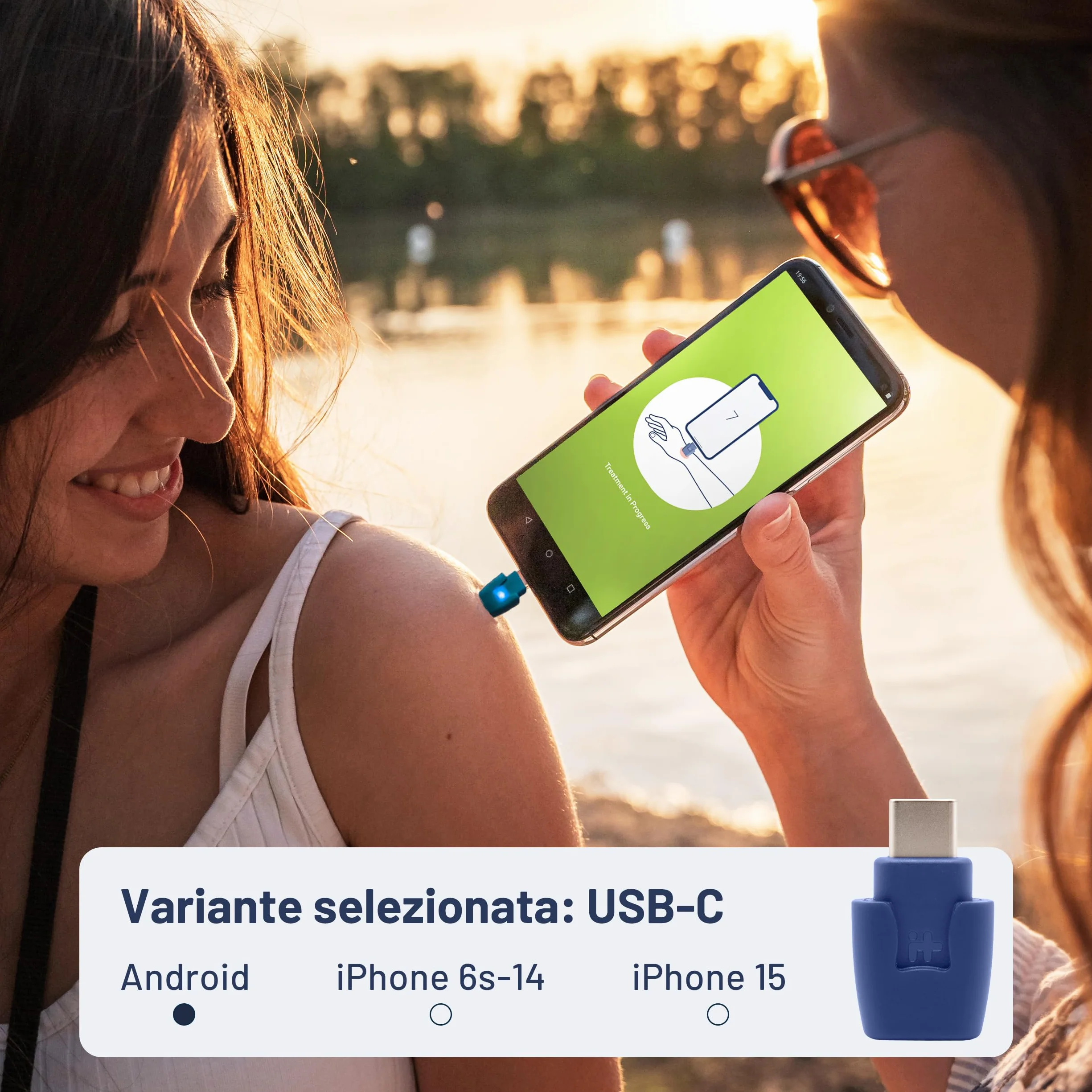 heat it - Cura punture di insetti per il tuo smartphone - Trattamento senza sostanze chimiche di prurito e dolore con calore concentrato - per Android USB-C (non per iPhone 15/16)