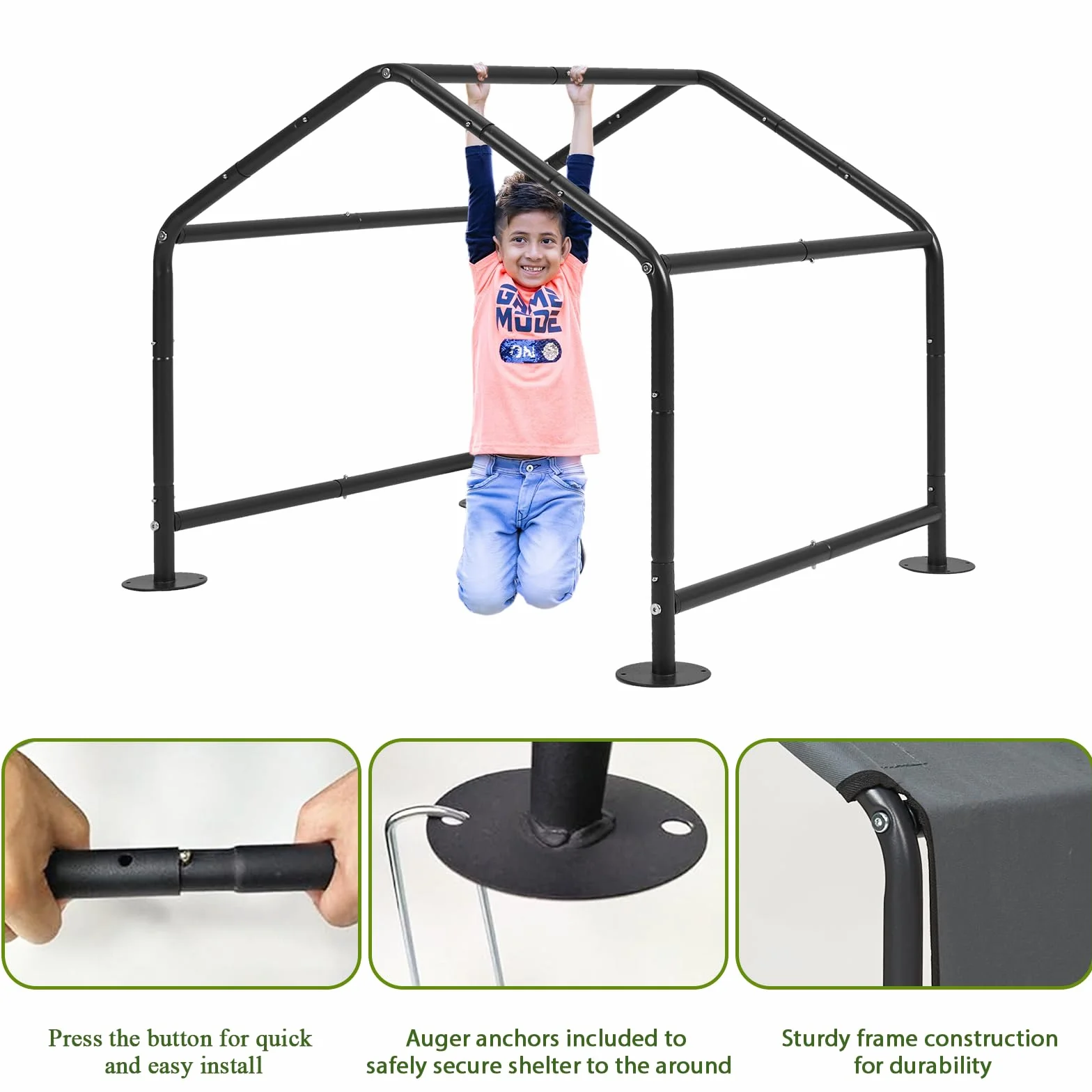 Grande riparo per cani – Tenda da esterno per animali domestici con porte aggiornate, tettoia esterna per sole e pioggia, per cani, gatti, piccoli animali e bestiame con copertura antipioggia