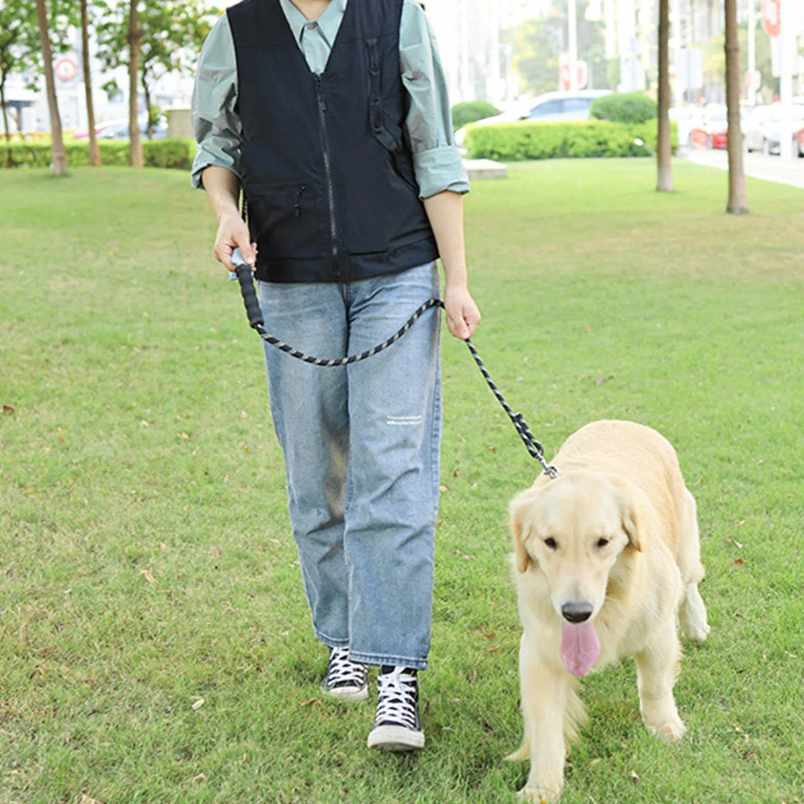 Gilet protettivo per addestramento cani con tasche multiple, giacca per addestratore di animali domestici, per uomo/donna (M)