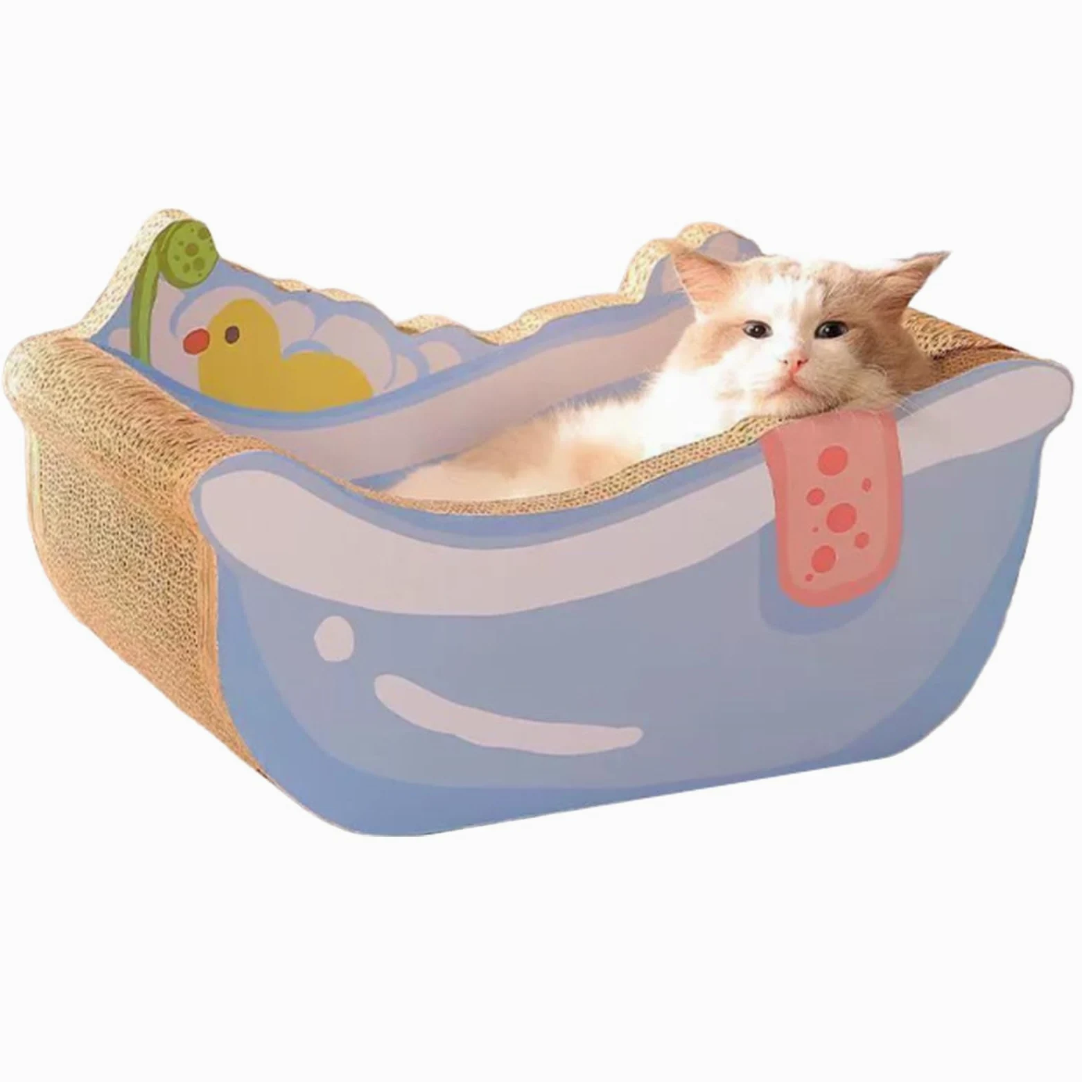 Piccolo Letto per Gatti | Carino con Gratta - Piccolo Letto Cane E Tiragraffi Gatto | per Gattini Cuccioli Cane Animali Domestici Interno Soggiorno Balcone Appartamento