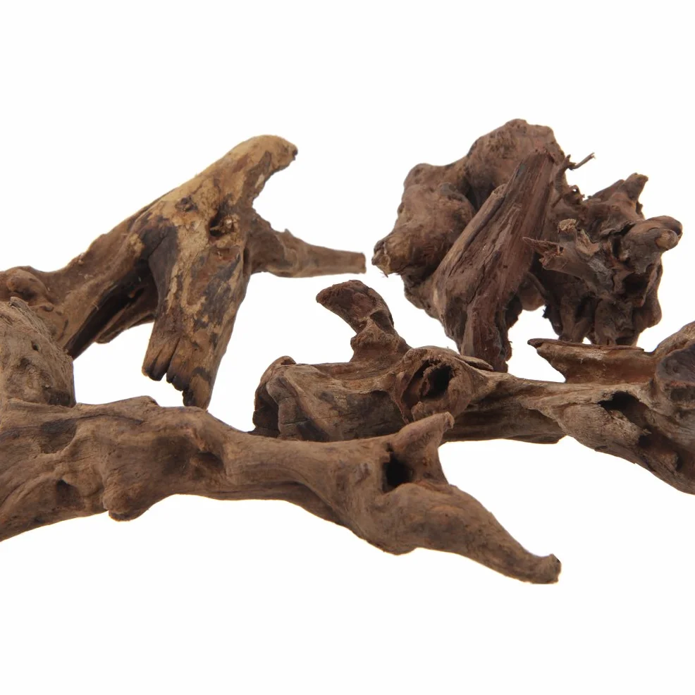 Emours - rami in legno naturale per rettili, decorazione per acquario, dimensioni assortite, piccoli, 4 pezzi