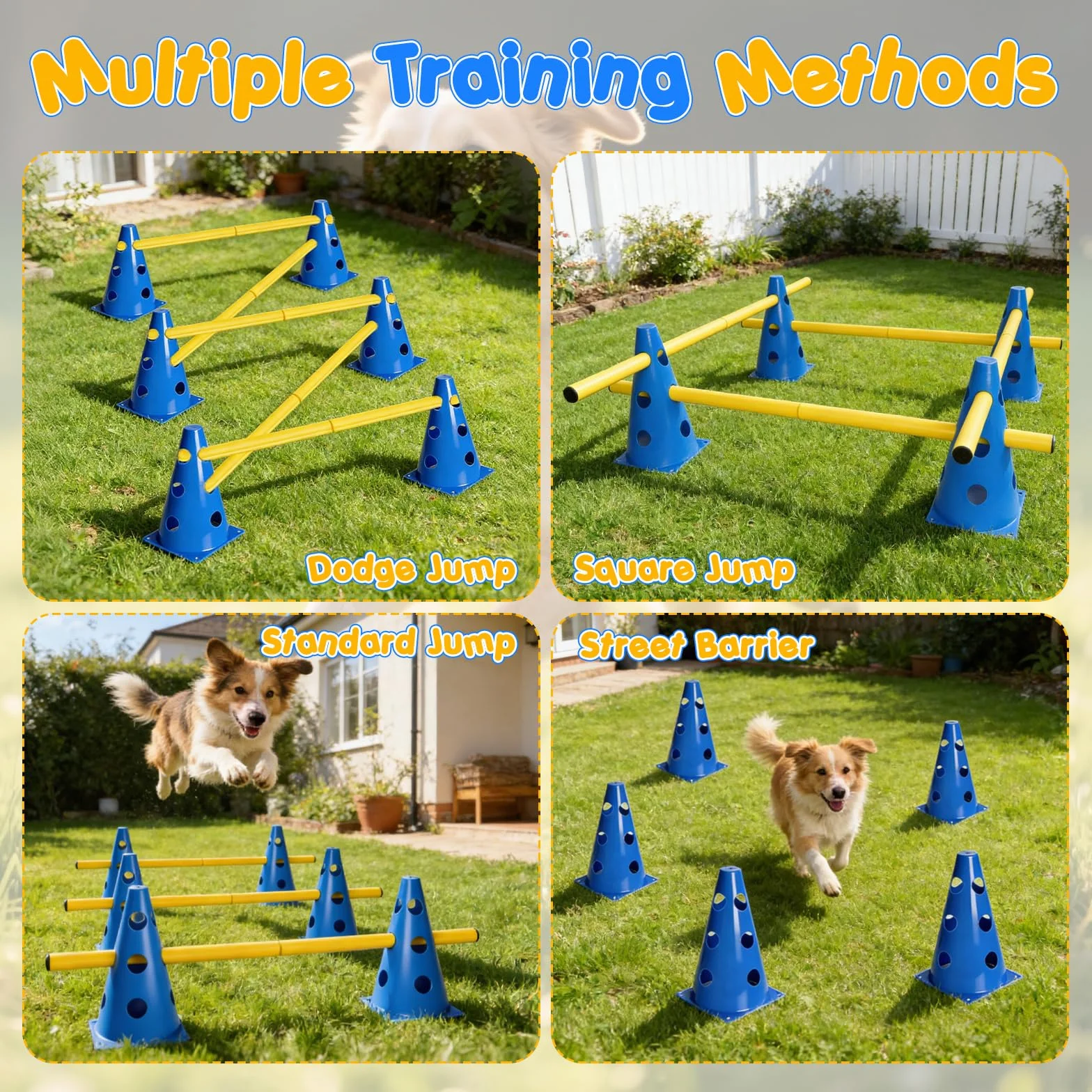 Set di 6 agility per cani, cavaletti, cani, hobby, ostacoli, ostacoli, hobby, horsing