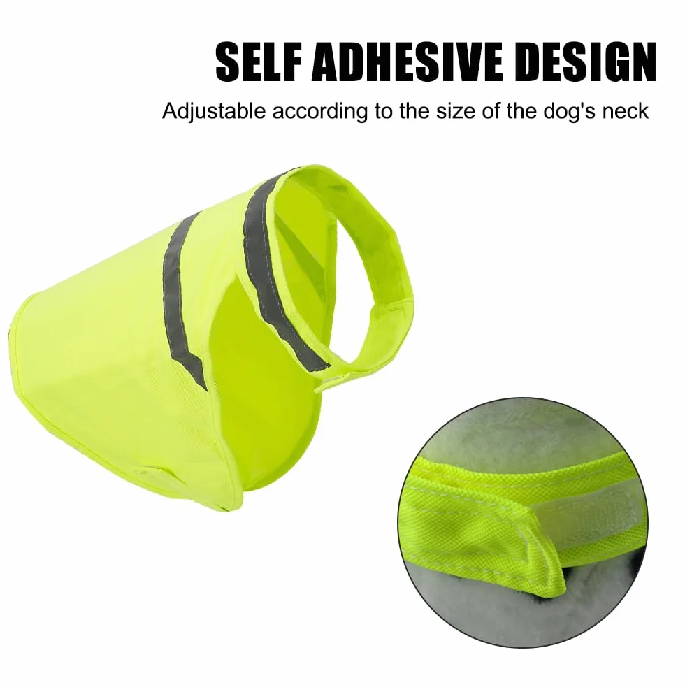 Gilet Riflettente per Cani,2 Pezzi Giacca di Sicurezza per Cane con Strisce Riflettenti Alta Visibilità Giubbotto Fluorescente per Cani di Piccola Media e Grande per Cammina di Notte