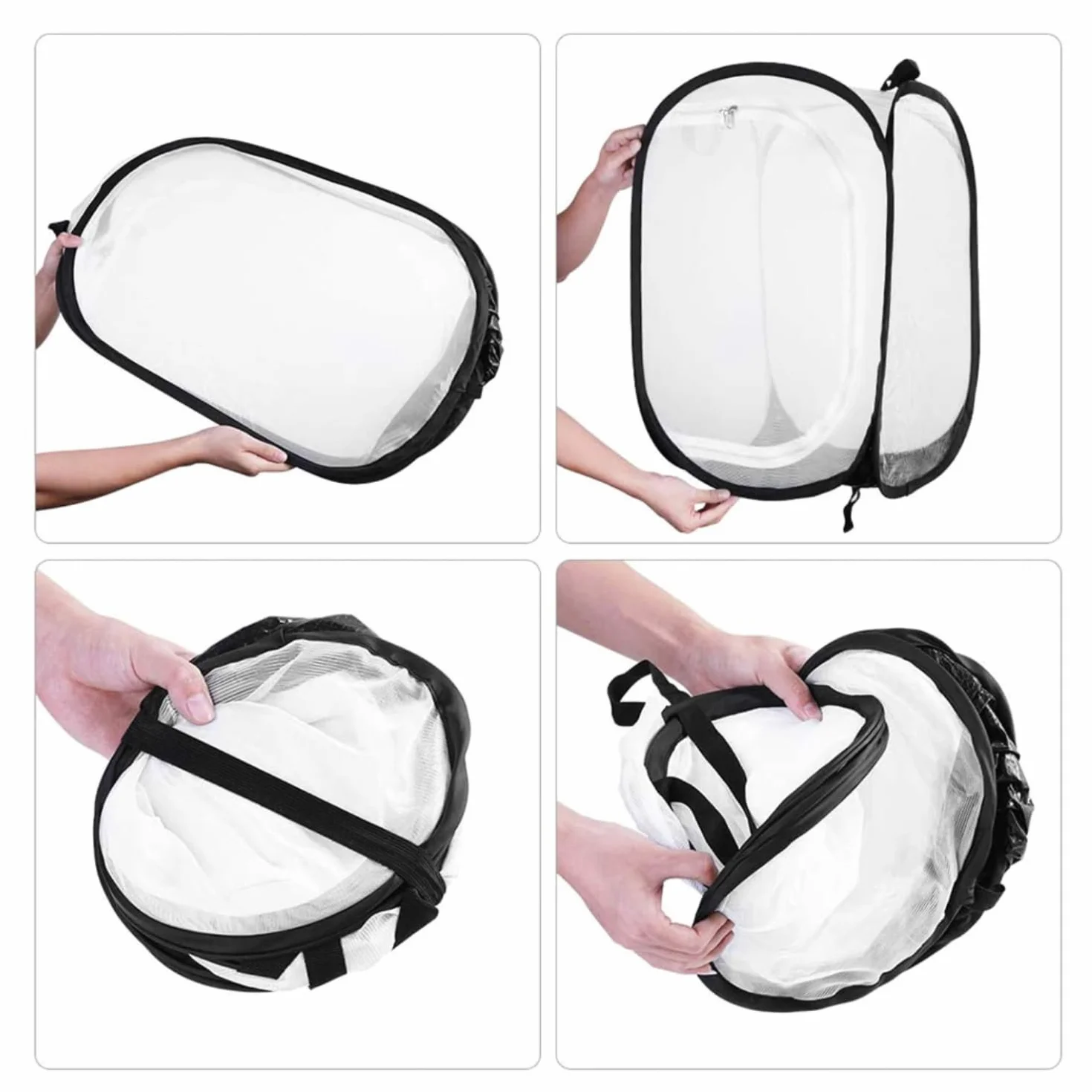 MEISH Insetto Farfalla Habitat Portatile Caterpillar Farfalla Habitat Insetto Mesh Cage Pieghevole Pop-up Insetto Monarca Net per Insetti