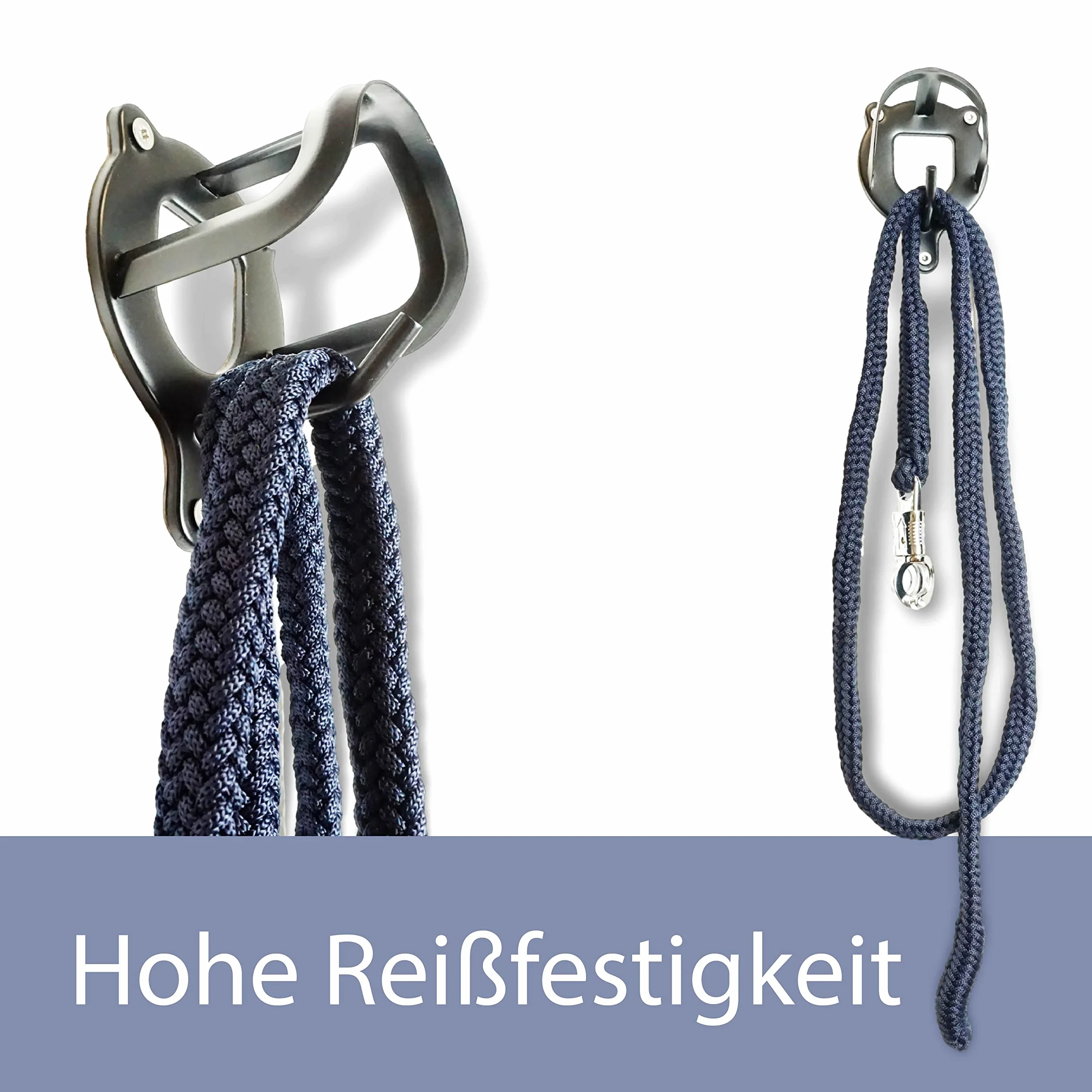 Redini per cavalli Pferdelinis con robusto moschettone antipanico Lunghezza 2m, disponibili in molti colori (Blu Navy)