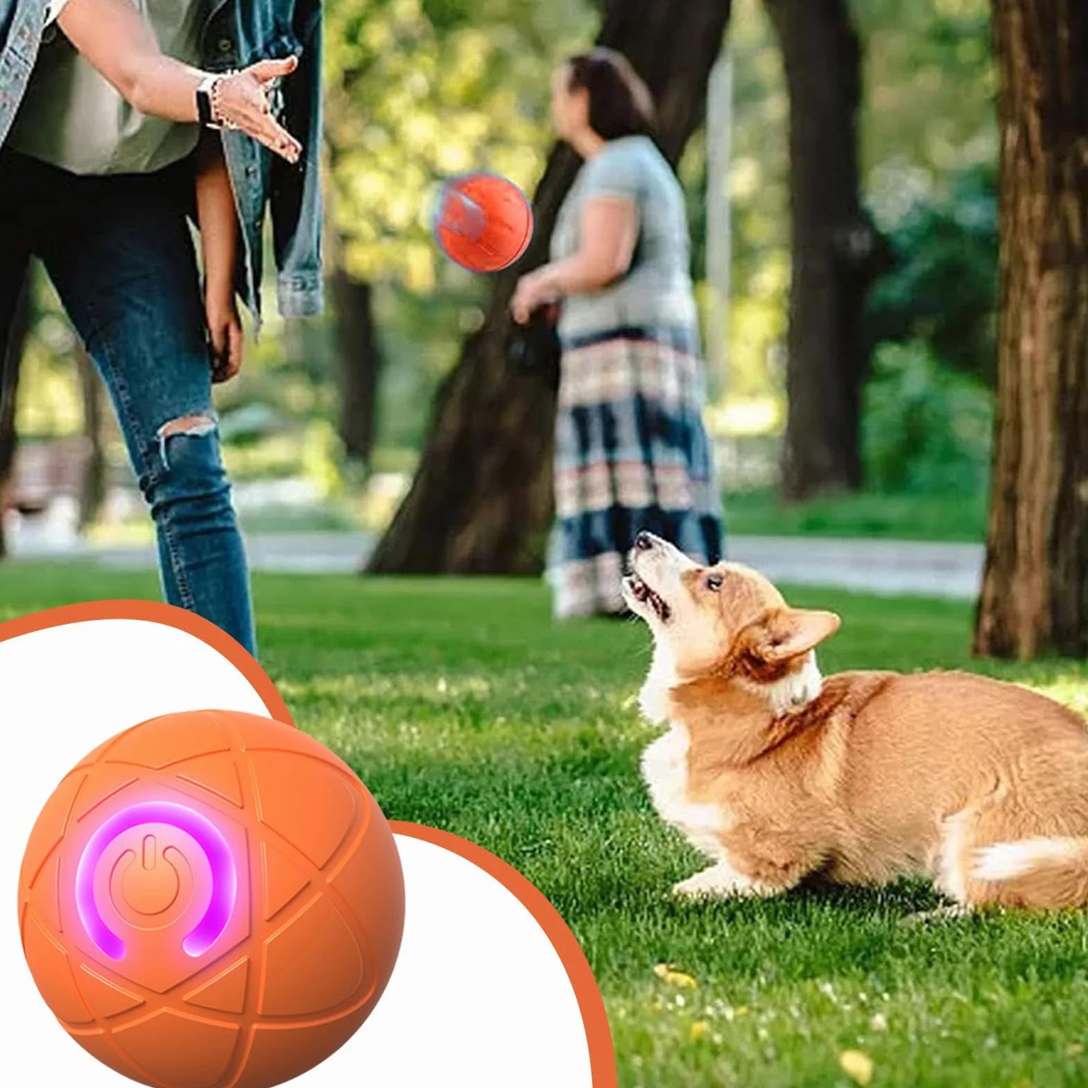 Pallina Cane Che Si Muove Da Sola - Ricaricabile Palla Per Cani Elettrica, Giocattolo Interattivo Con Palla Per Cani, Shaky Ball Ricaricabile USB Con Luce LED PerCani Di Piccola/media/grande Taglia